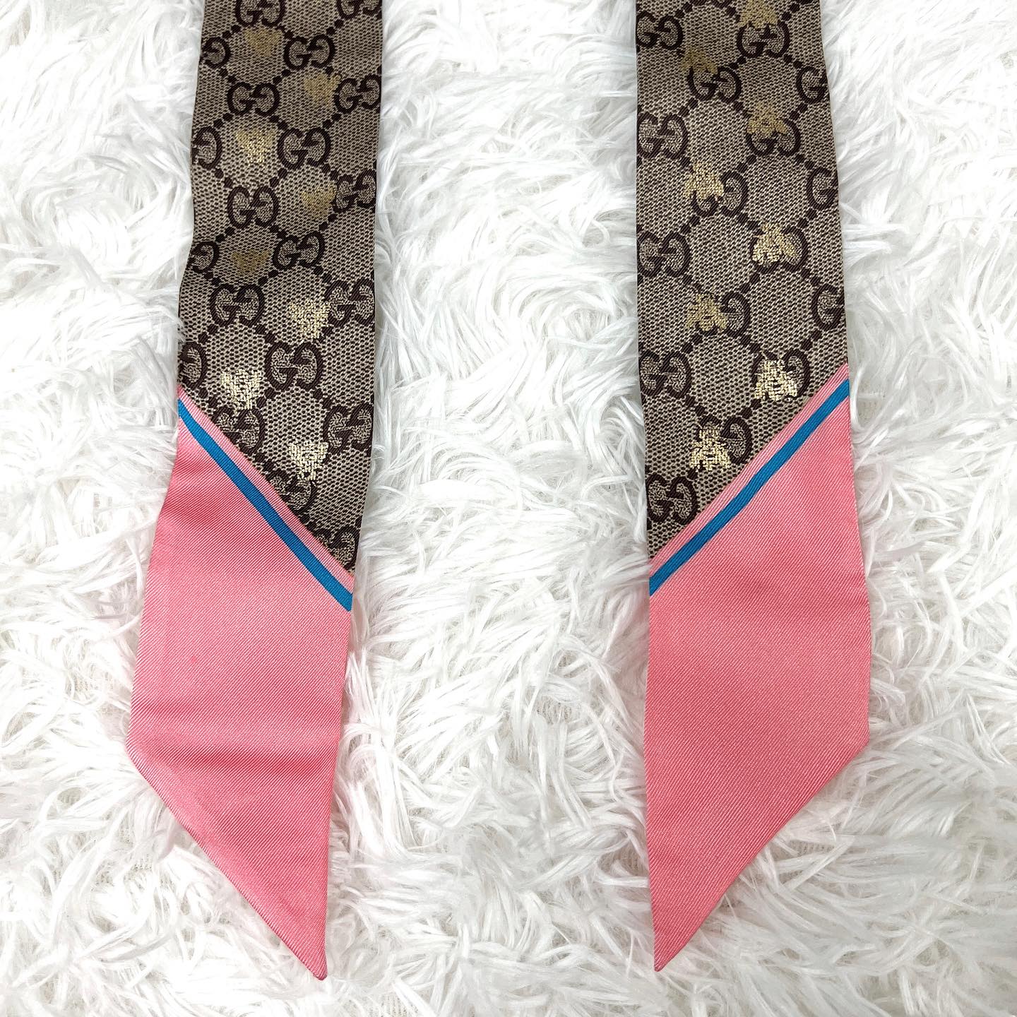 Gucci Twilly 100% Silk 真絲絲巾 連原裝盒
