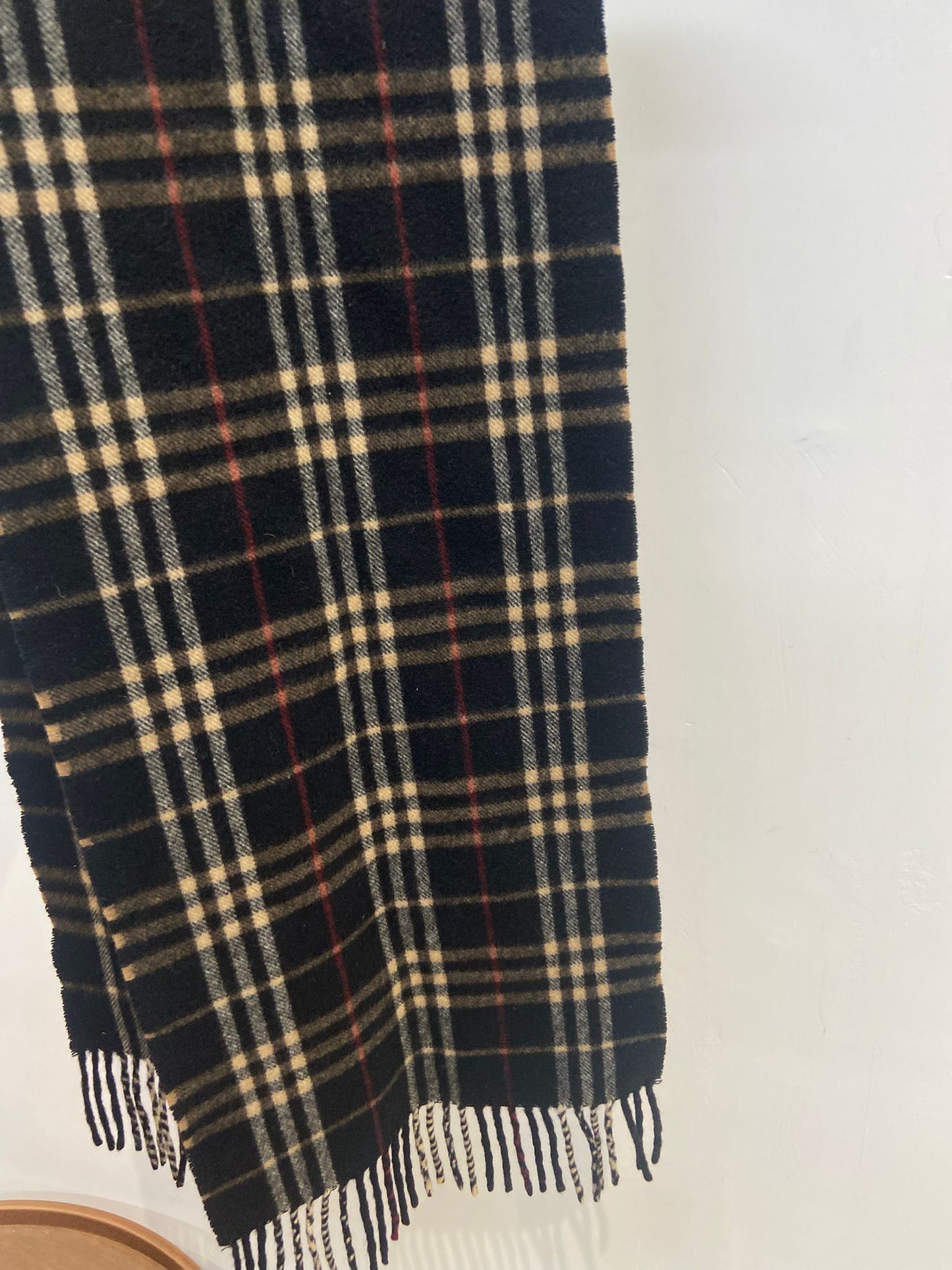 Burberry 黑色羊絨頸巾