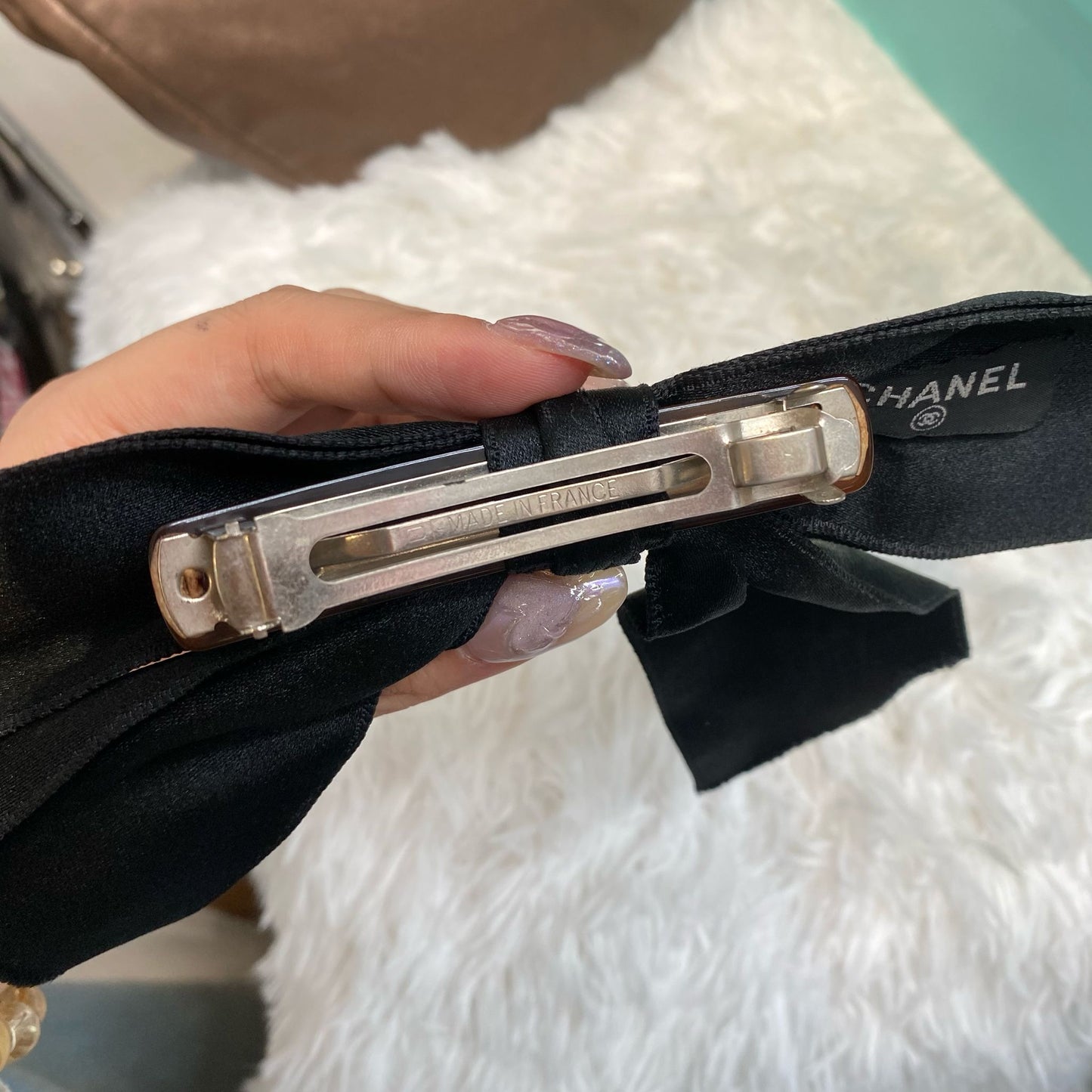 CHANEL 蝴蝶結髮夾