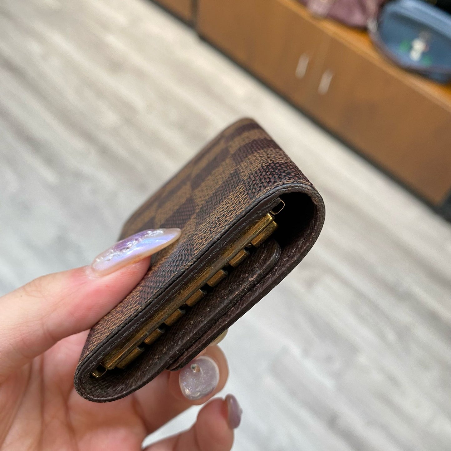 LV 棋盤鎖匙包