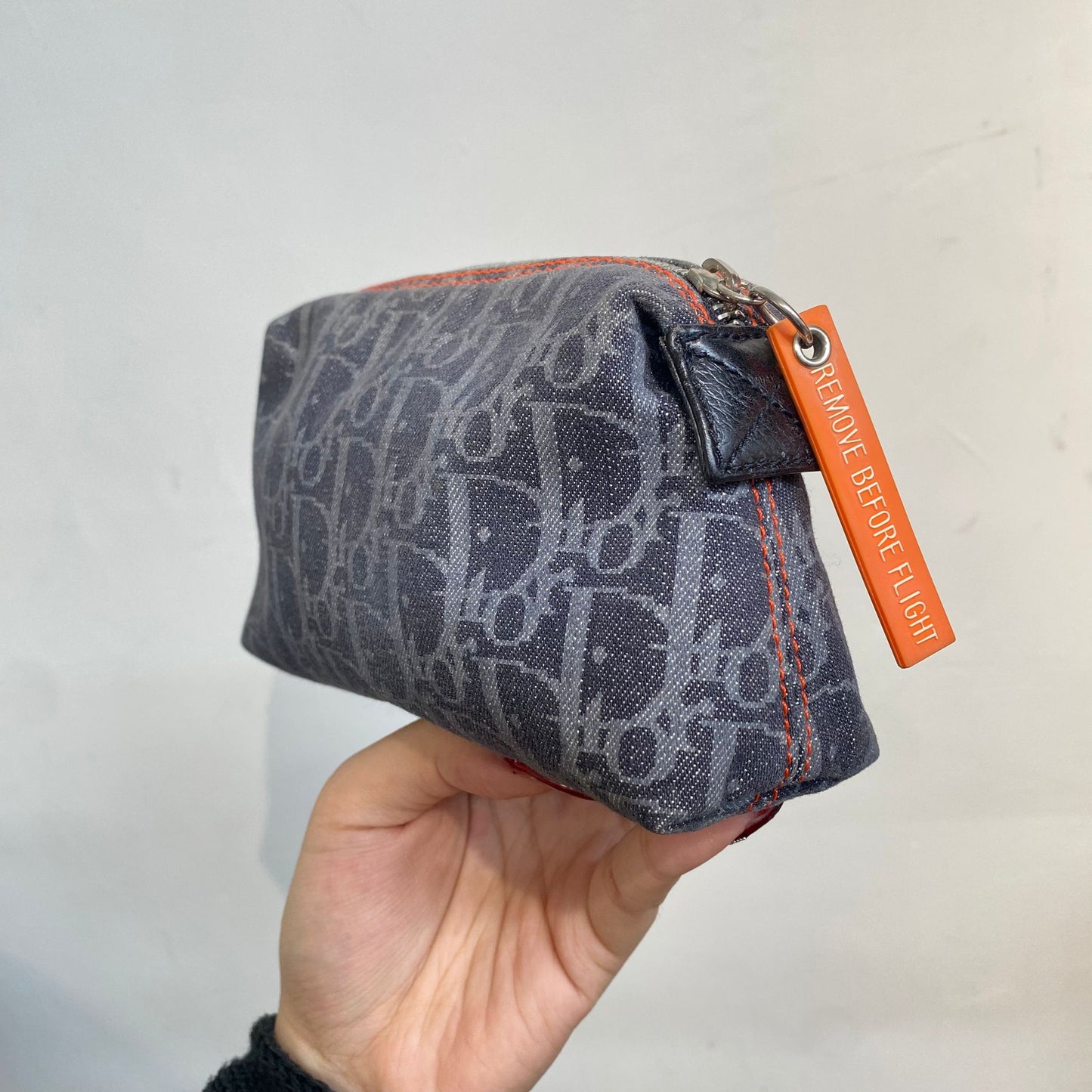 DIOR 橙邊牛仔 Pouch
