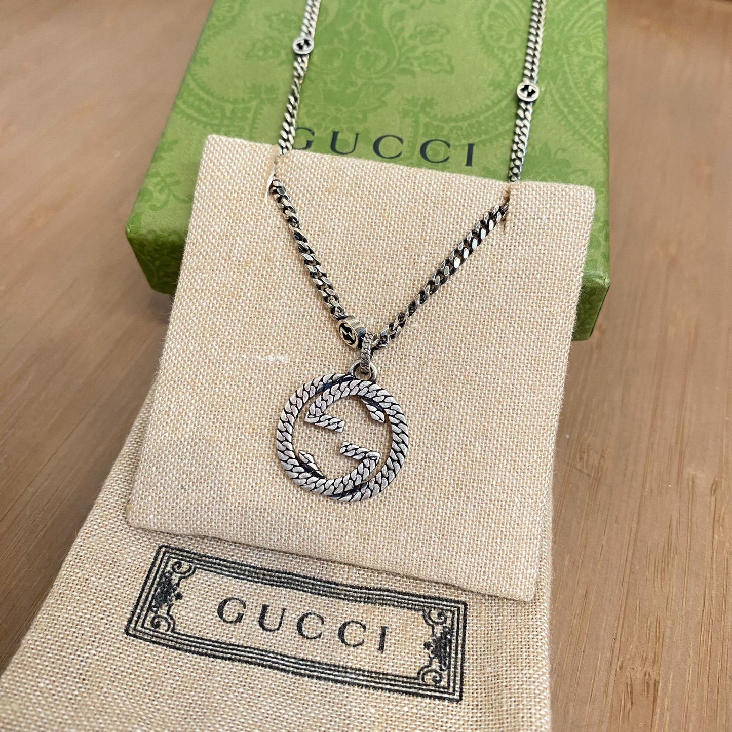 Gucci頸鏈 有盒有塵袋