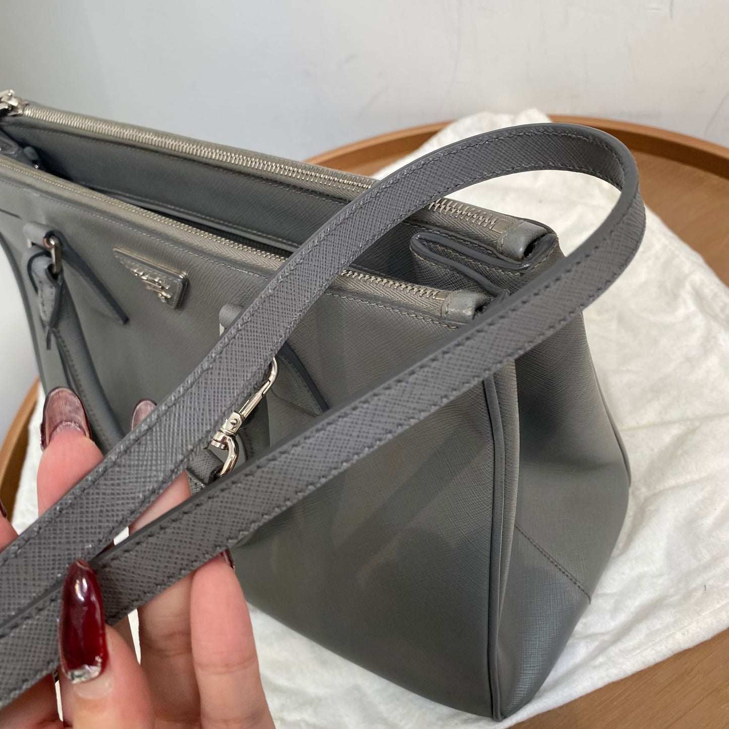 PRADA 3 WAY Tote 灰色
