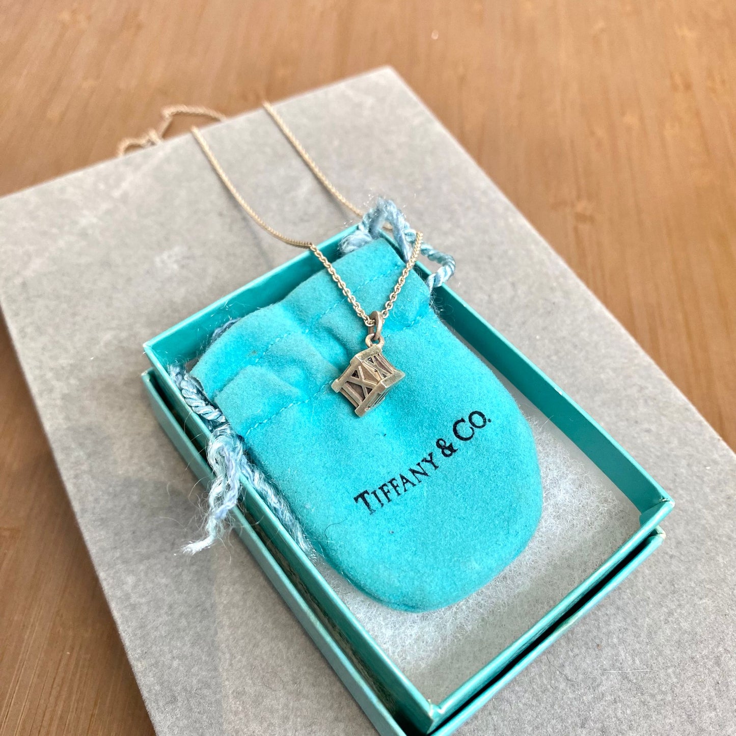 Tiffany小盒子頸鏈 有盒有塵袋