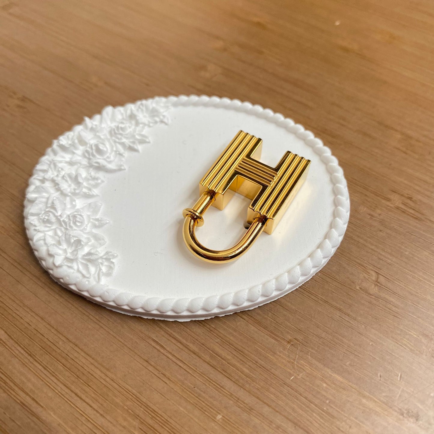 HERMES 鎖頭 金色H