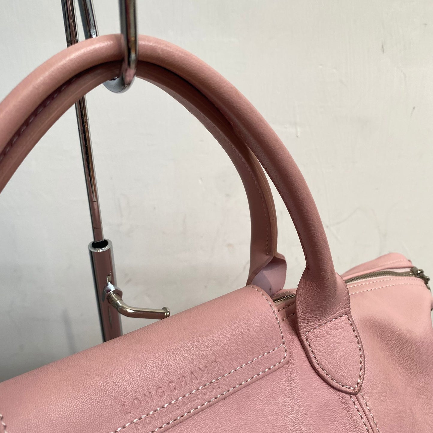 LongChamp Tote 真皮粉紅色