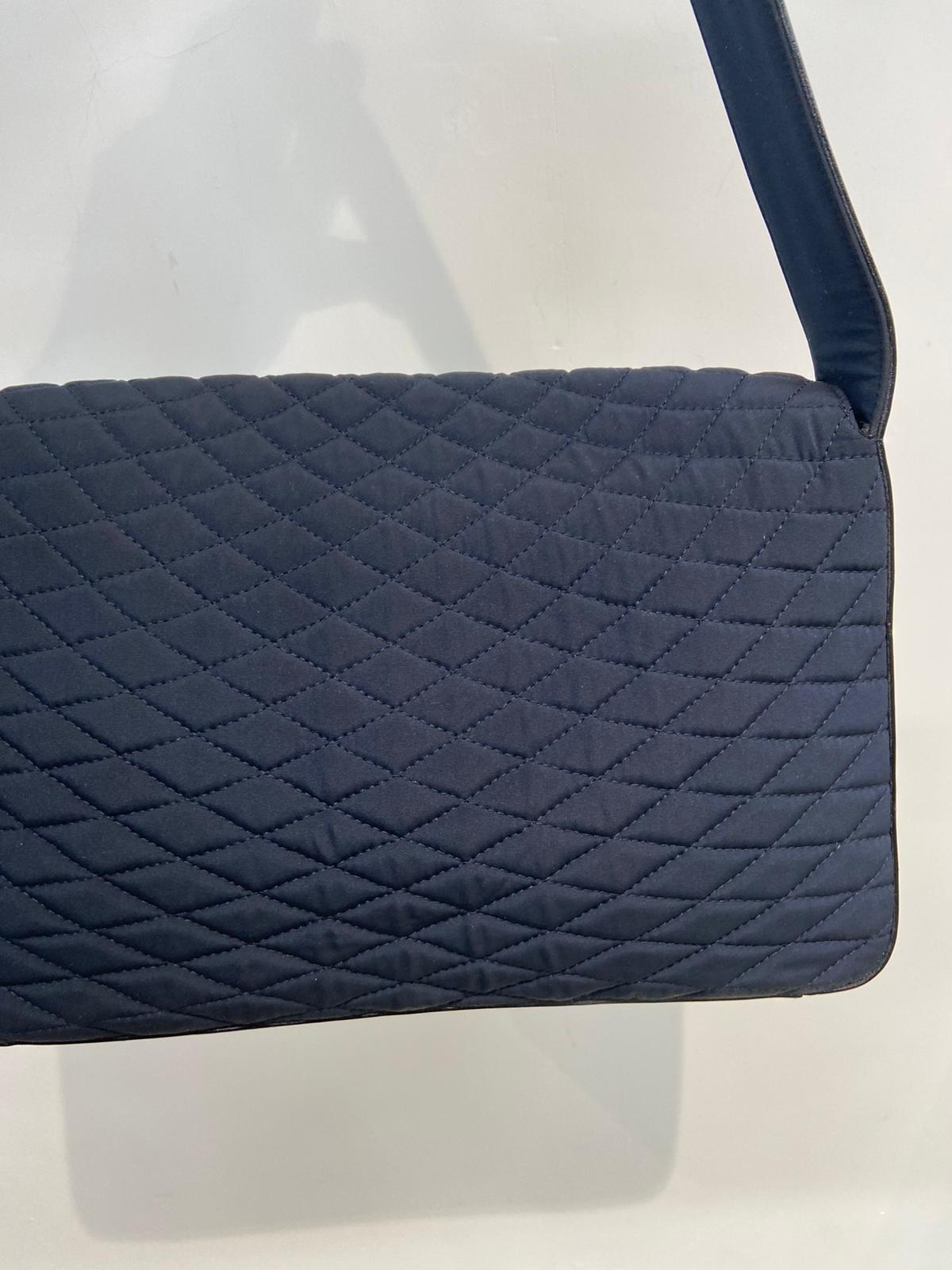 Bally 黑銀菱格單肩袋