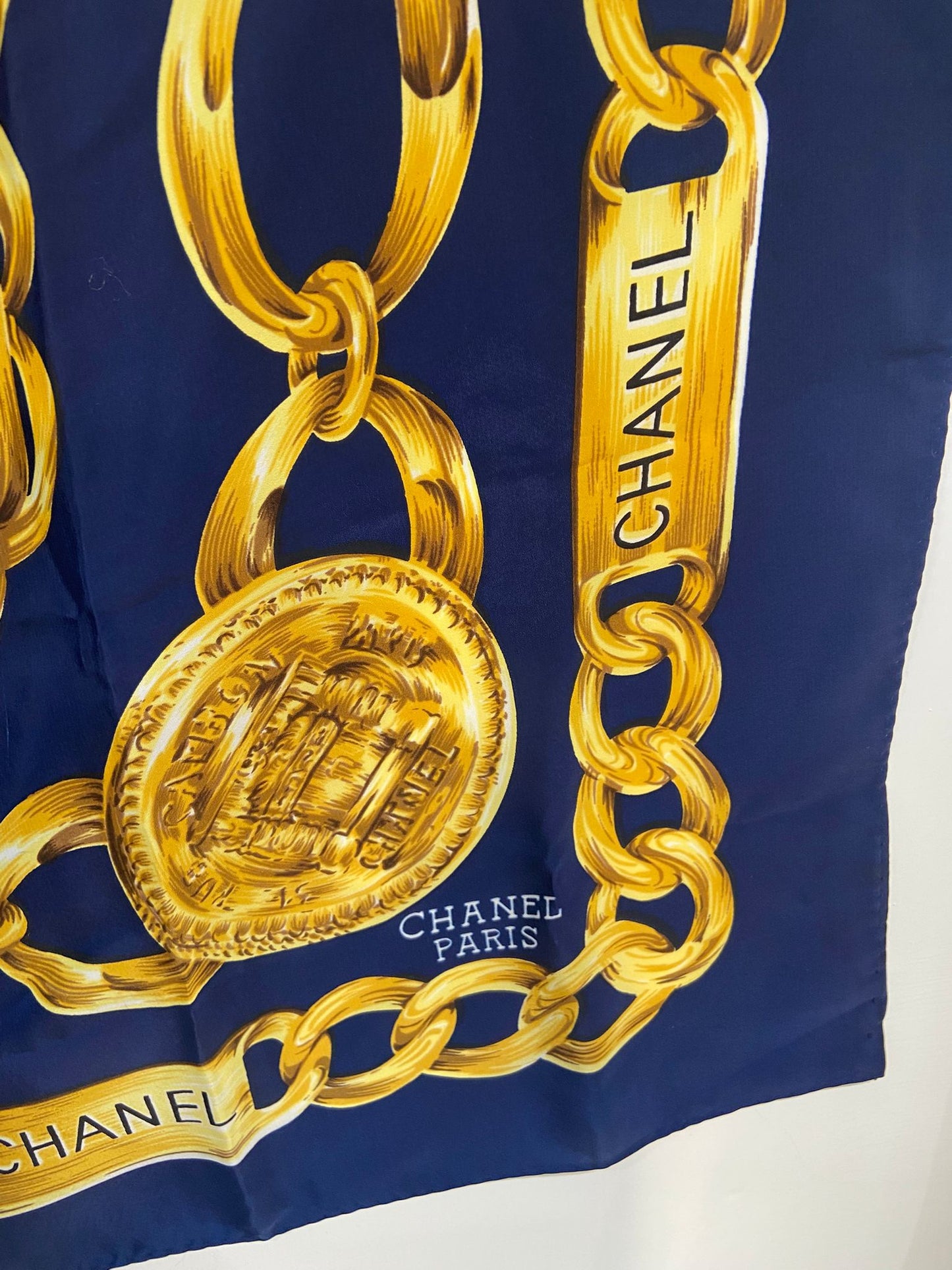 CHANEL 90x90 真絲大絲巾