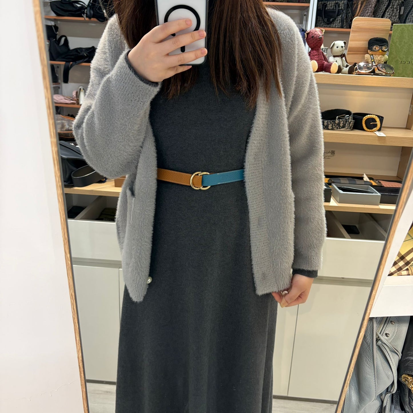 HERMES 雙面雙色皮帶