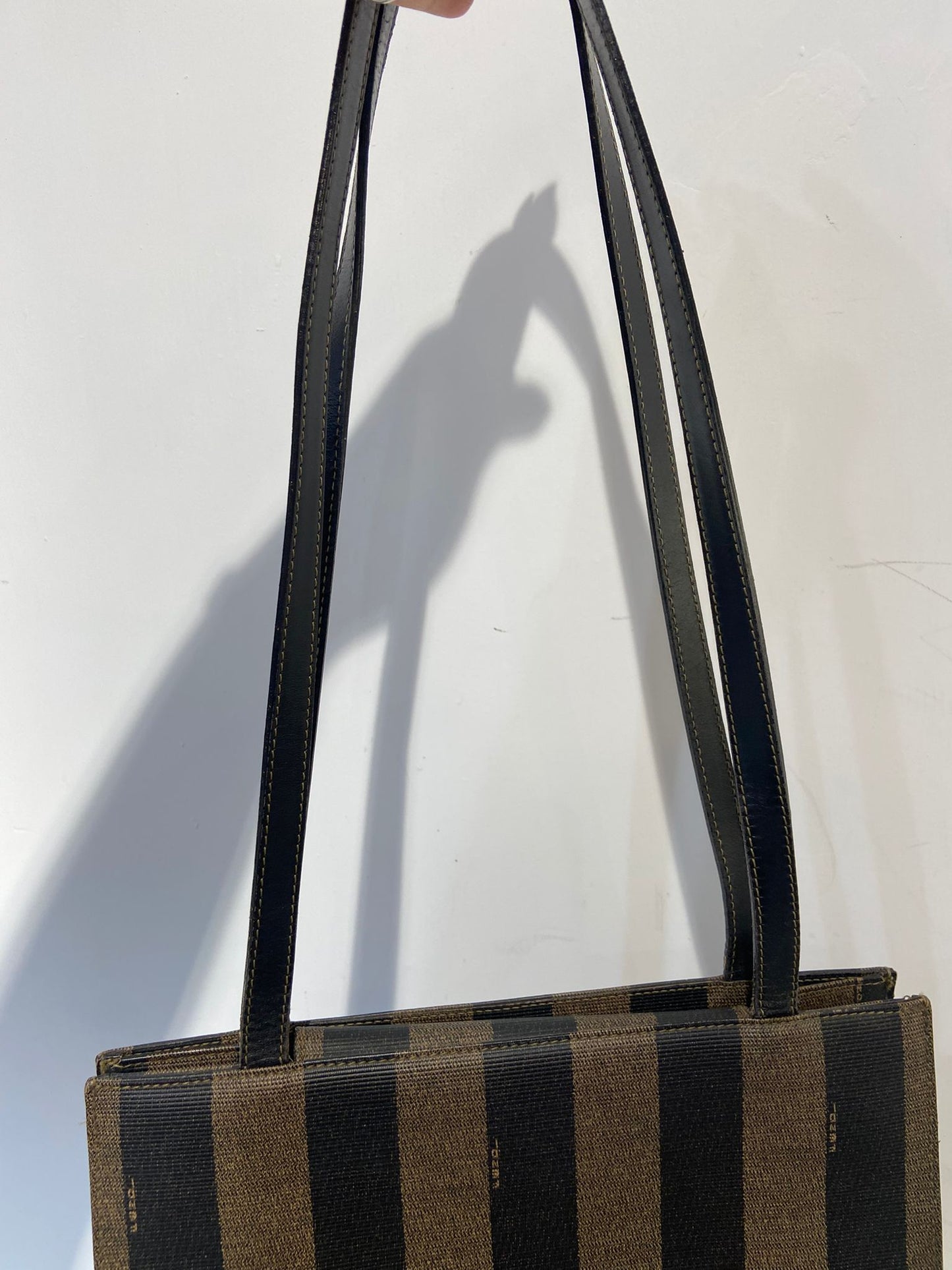 Fendi Vintage Pequin Roma Tote