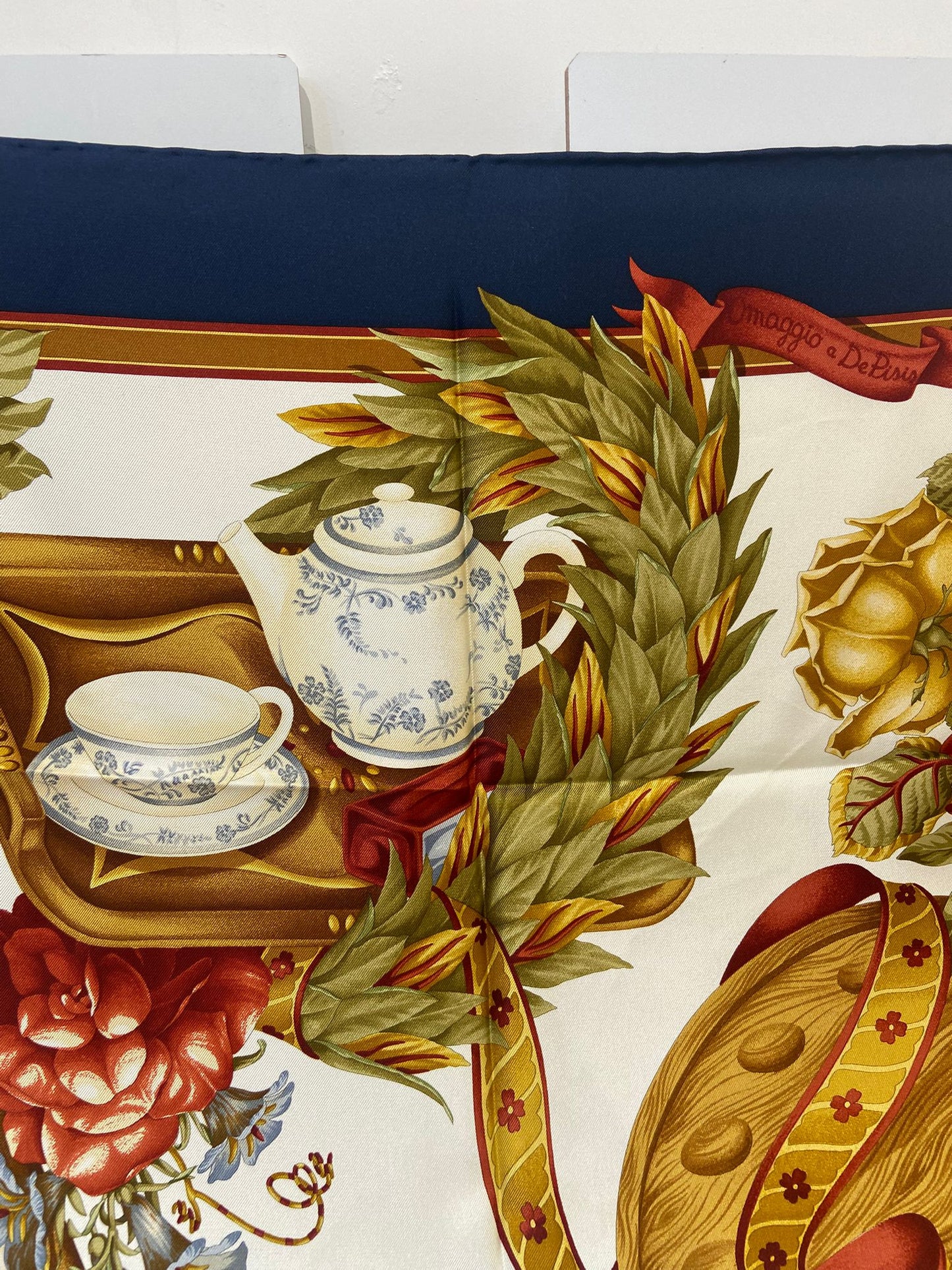 Salvatore Ferragamo Golden Floral Memories scarf