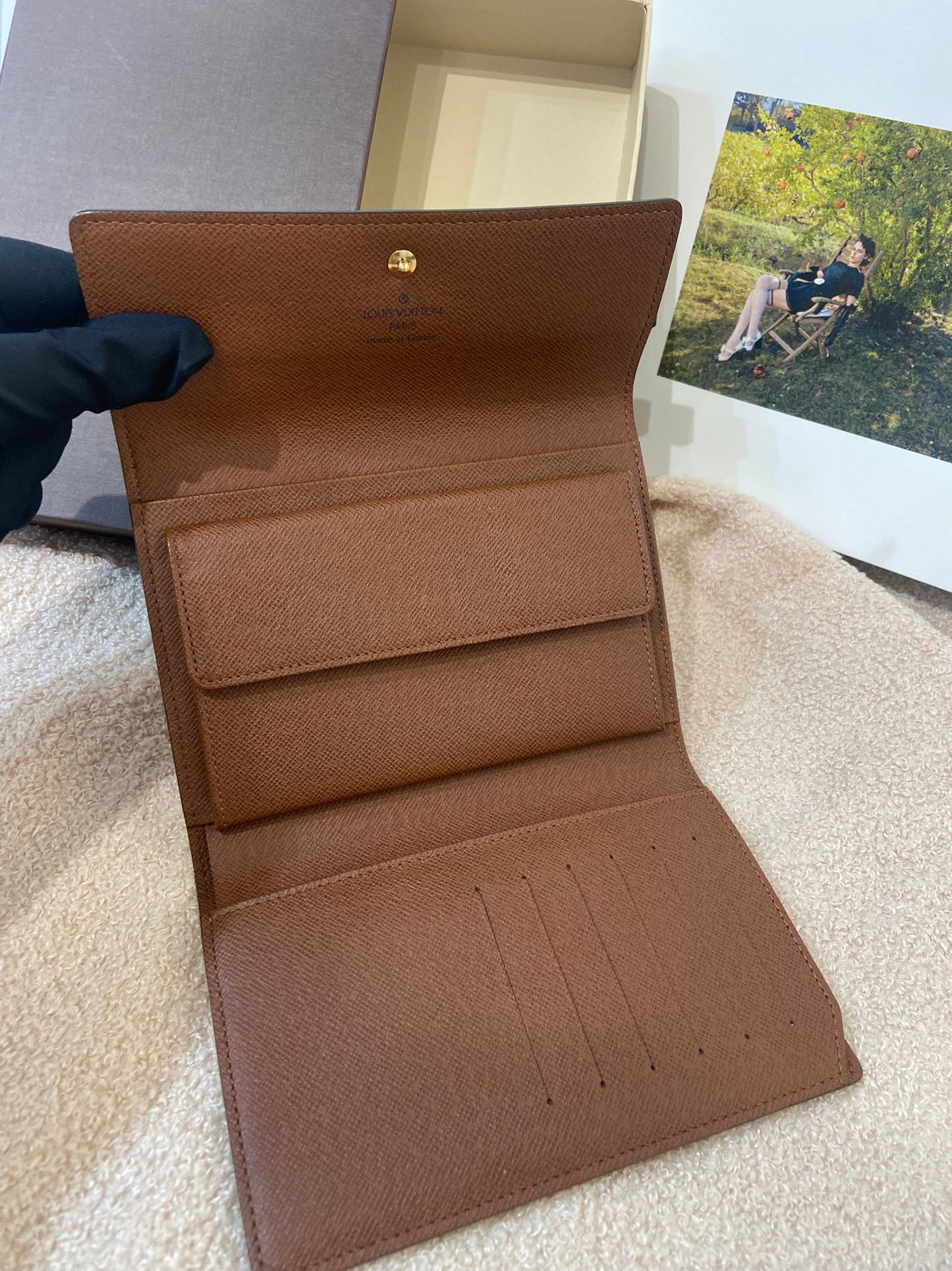 Lv monogram flap wallet