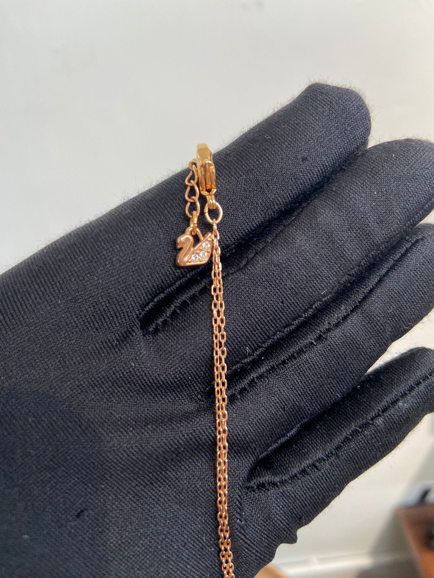 Swarovski 雙鏈 玫瑰金色 頸鏈