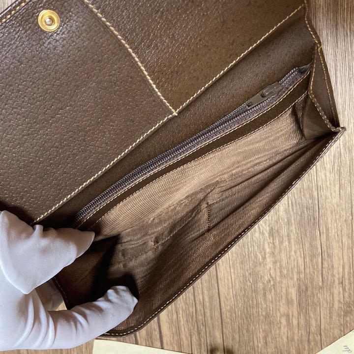 Gucci Brown Long Wallet 金扣啡色長銀包