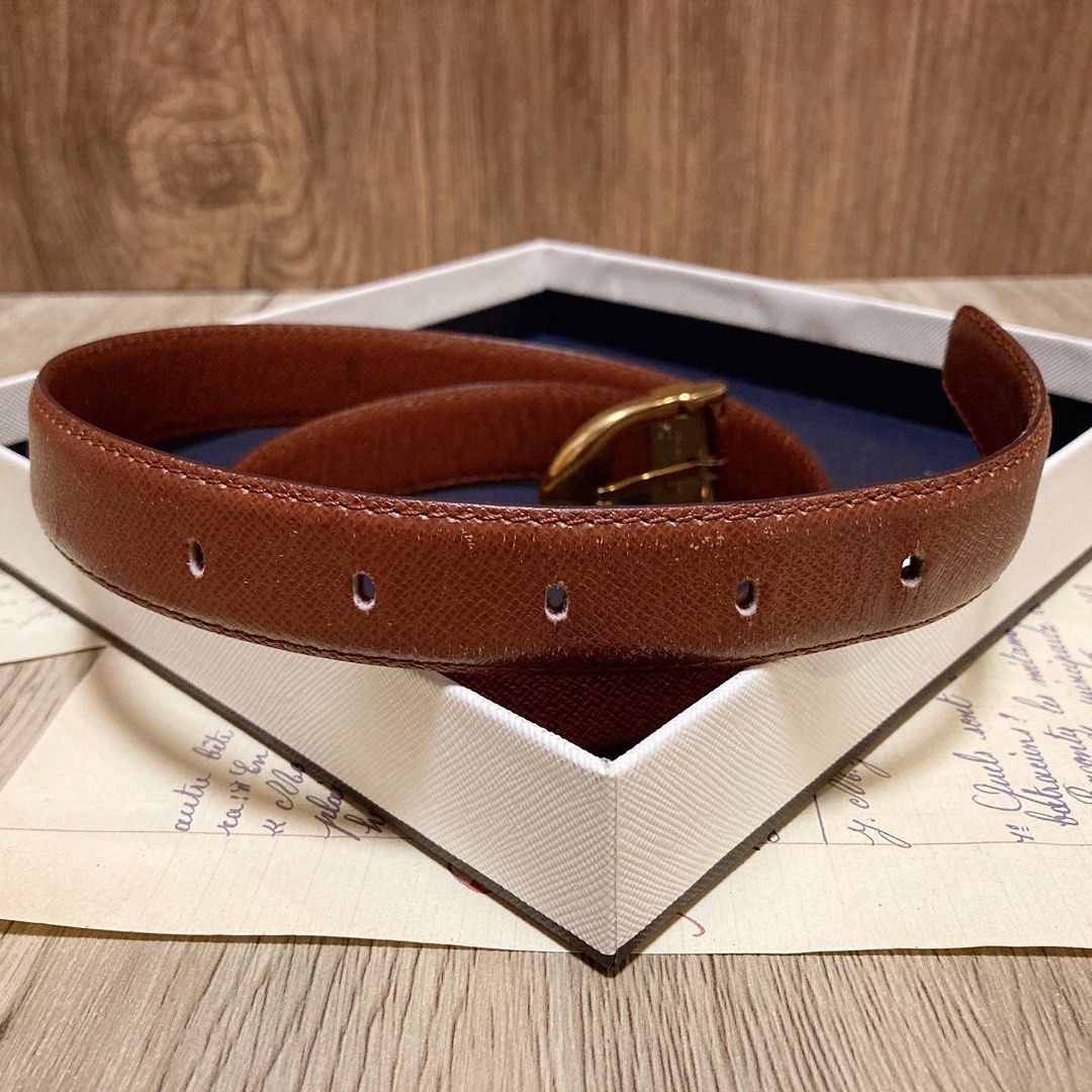 Louis Vuitton Brown Leather Belt LV啡色真皮皮帶