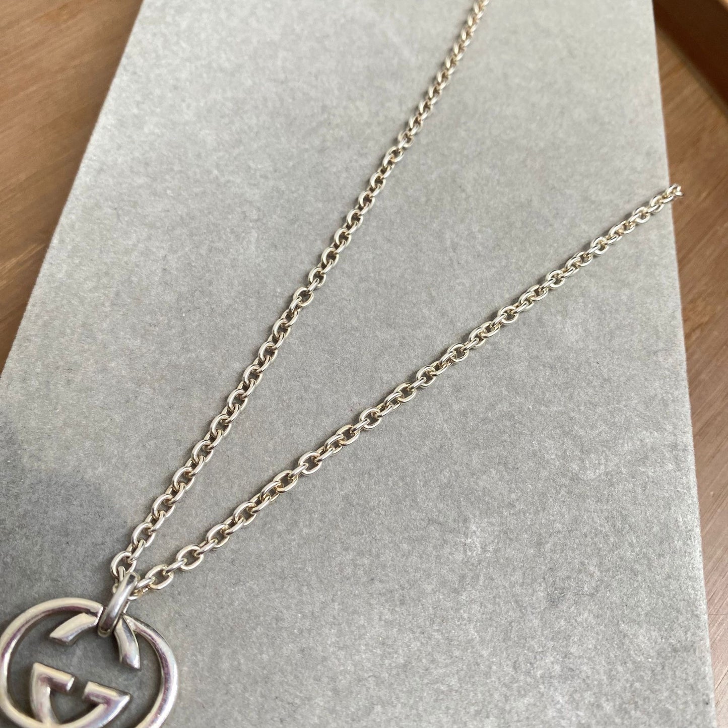 GUCCI 925純銀頸鏈 有盒有塵袋
