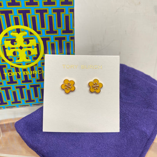Tory Burch 花花耳針耳環 有盒有塵袋