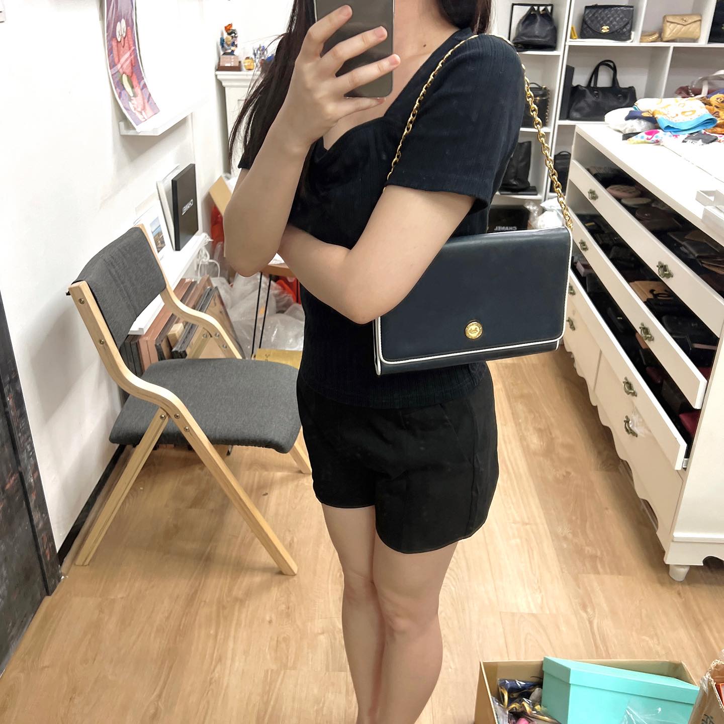 Celine Handbag 金扣斜孭袋