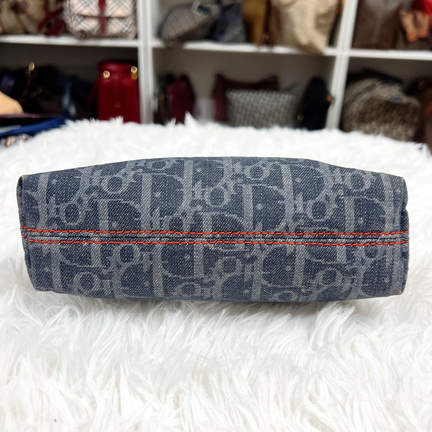 Christian Dior Pouch 牛仔布老花化妝袋