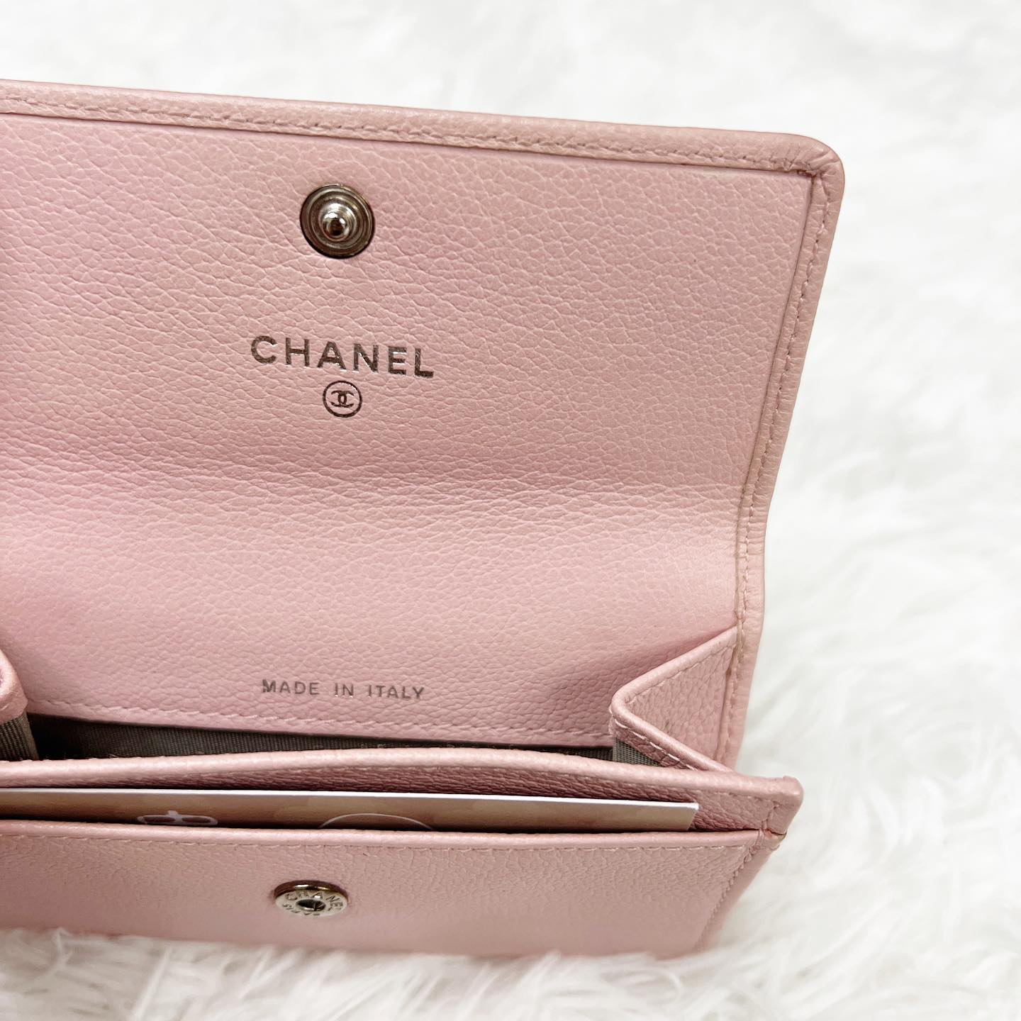 Chanel Pink Leather Cardholder 粉紅色花花卡片套