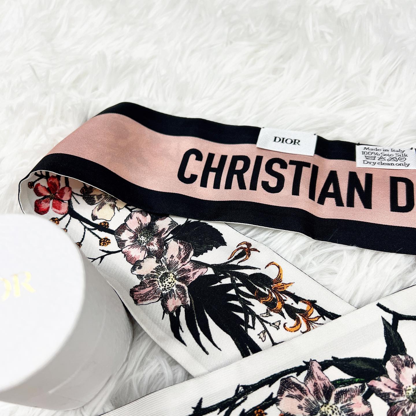 Christian Dior 100% Silk Scarf Twilly 真絲絲巾 連原裝盒