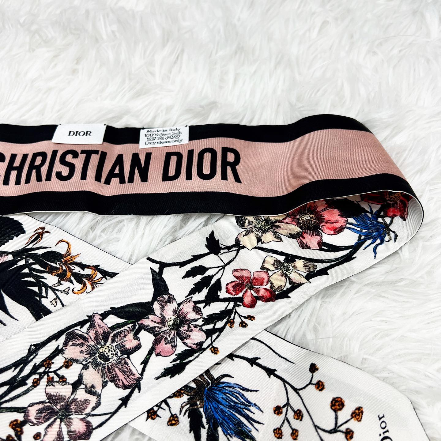 Christian Dior 100% Silk Scarf Twilly 真絲絲巾 連原裝盒