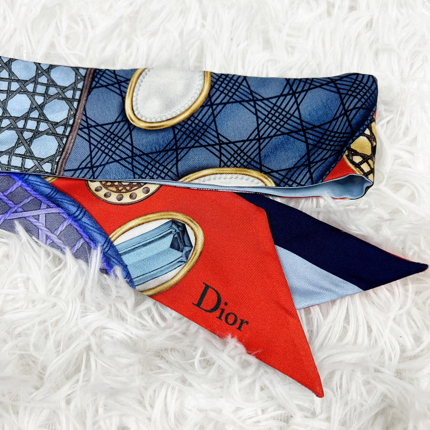 Christian Dior 100% Silk Scarf Twilly 真絲絲巾 連原裝盒