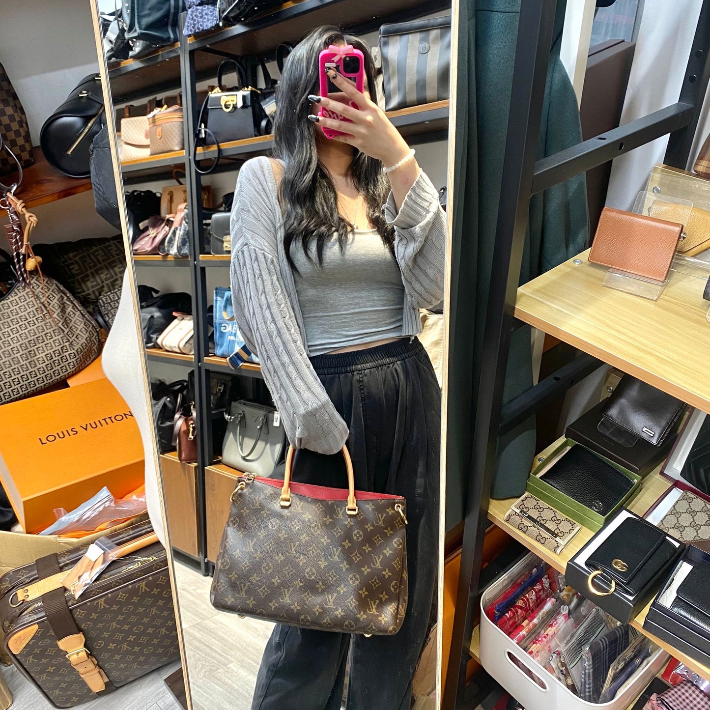 LV老花Tote M41175