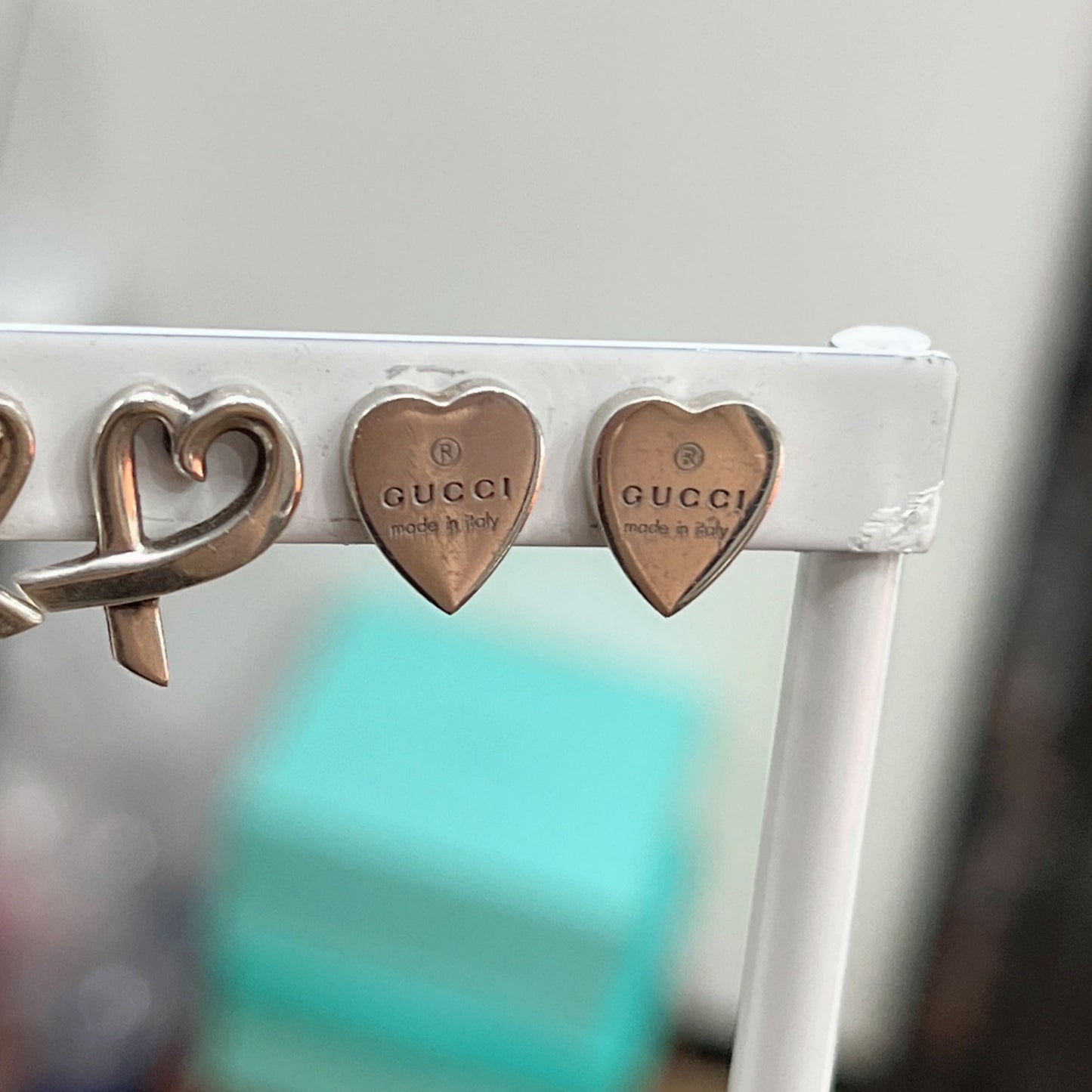 Gucci Sliver 925 Heart Earrings 純銀925心心耳環 有原裝塵袋及盒