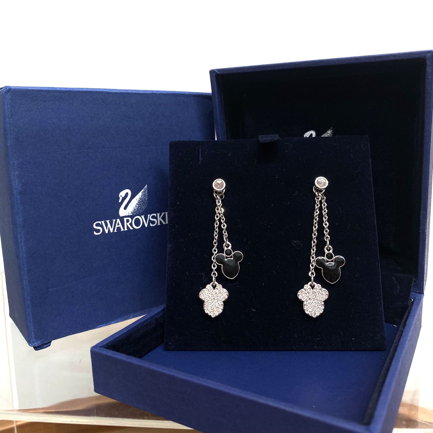 Swarovski 米奇耳環 有盒