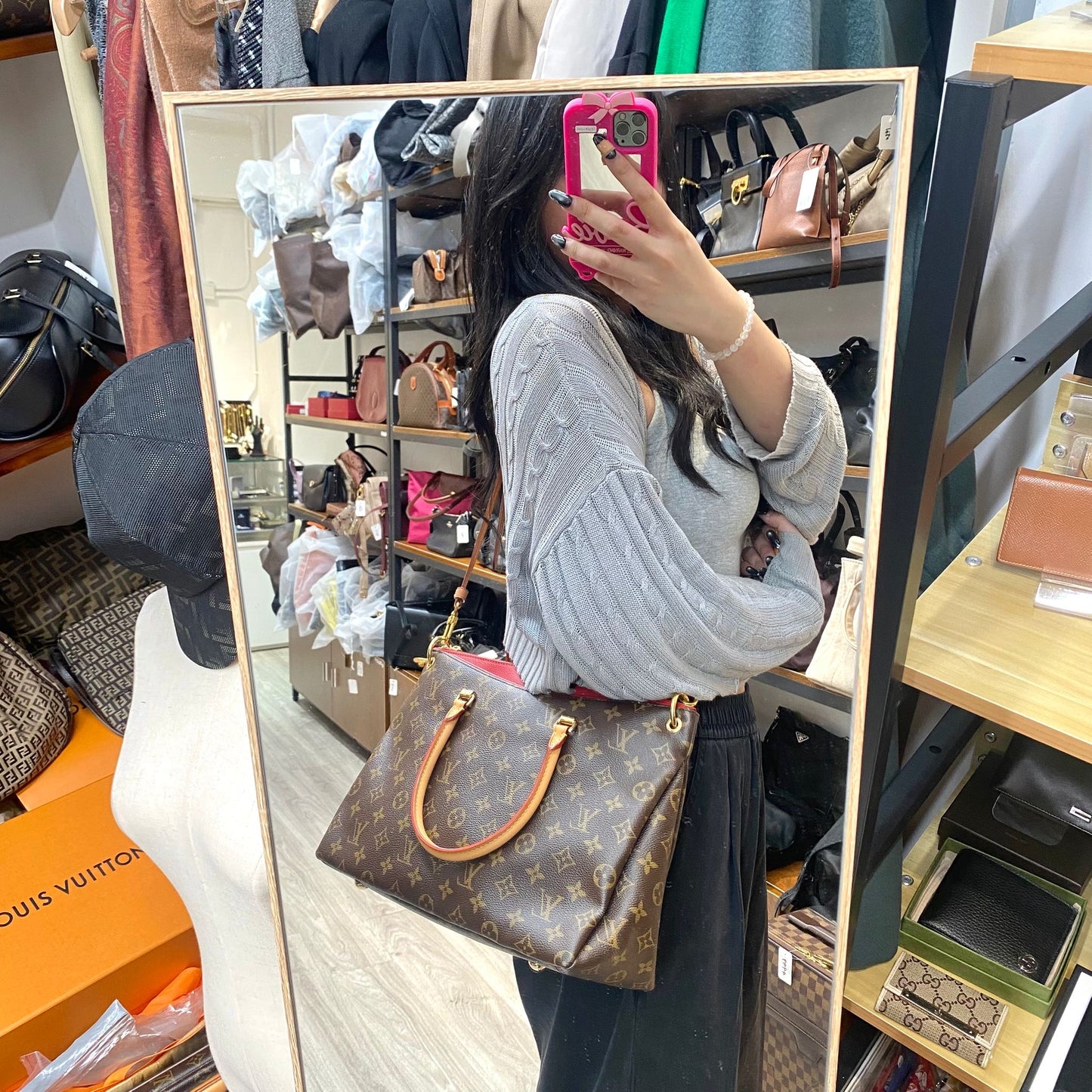 LV老花Tote M41175