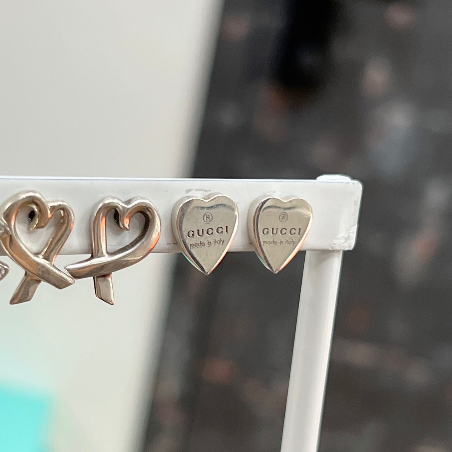 Gucci Sliver 925 Heart Earrings 純銀925心心耳環 有原裝塵袋及盒