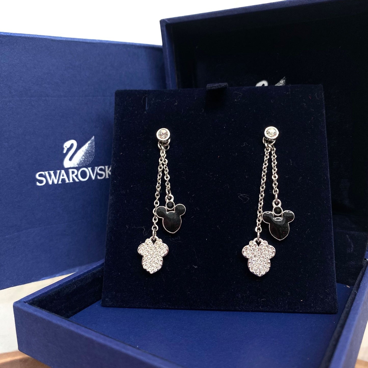 Swarovski 米奇耳環 有盒