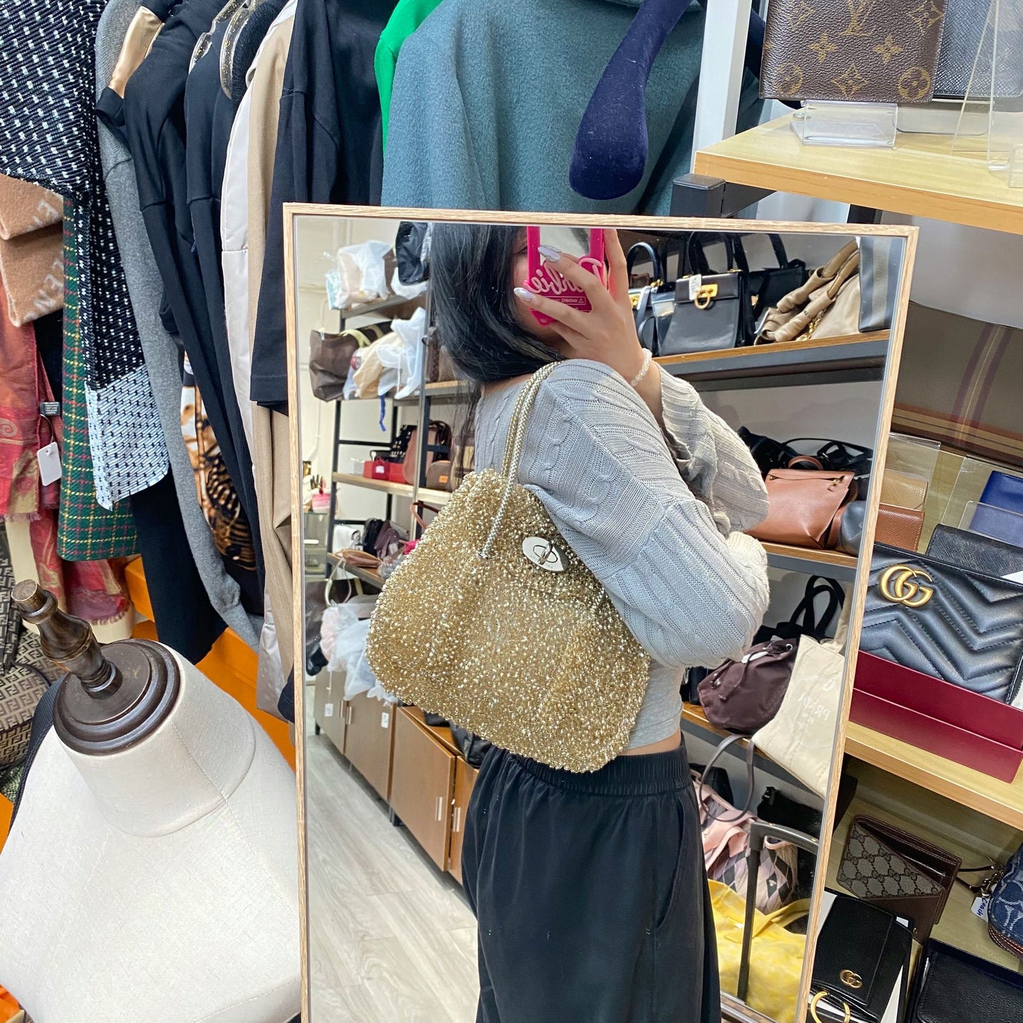 Anteprima 淺金Tote