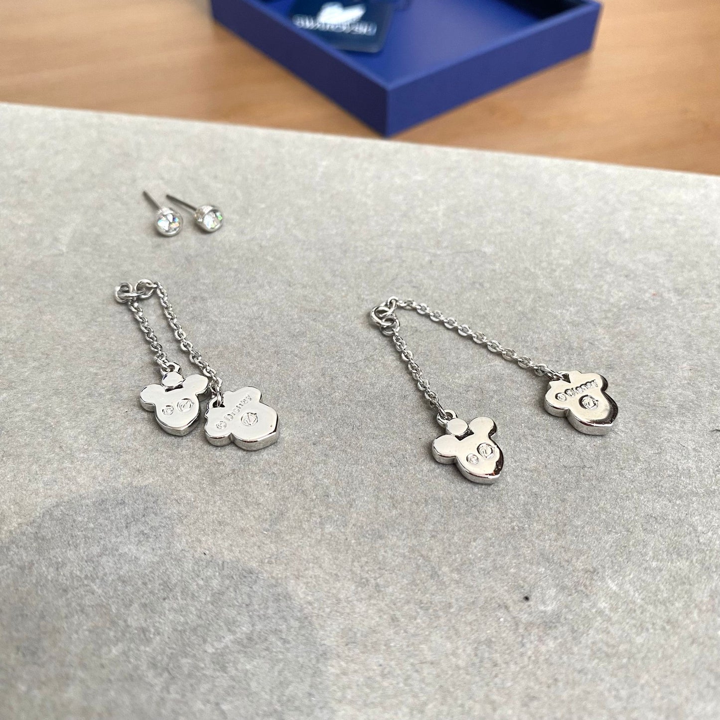 Swarovski 米奇耳環 有盒