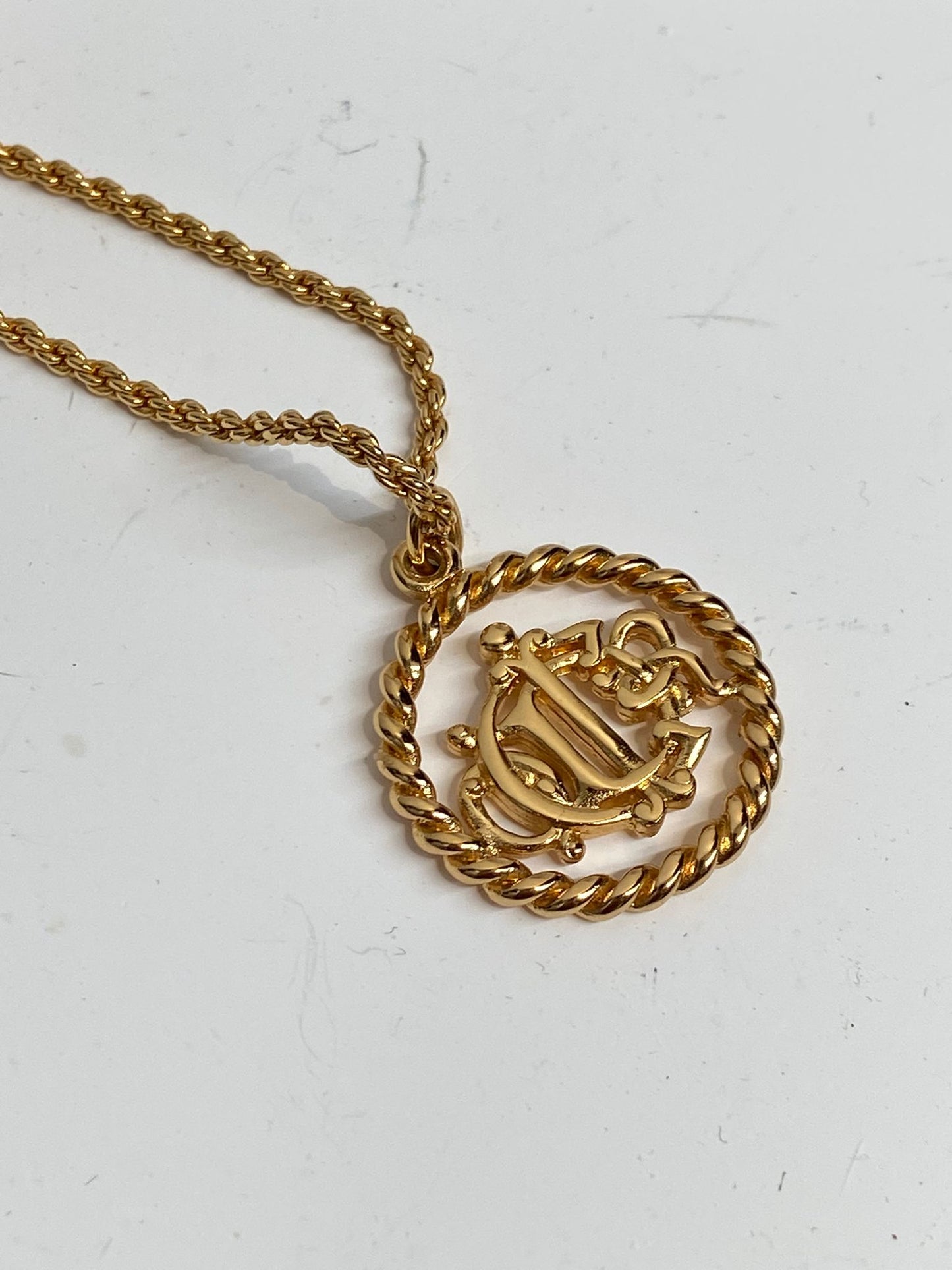 Dior 南瓜logo金色頸鏈