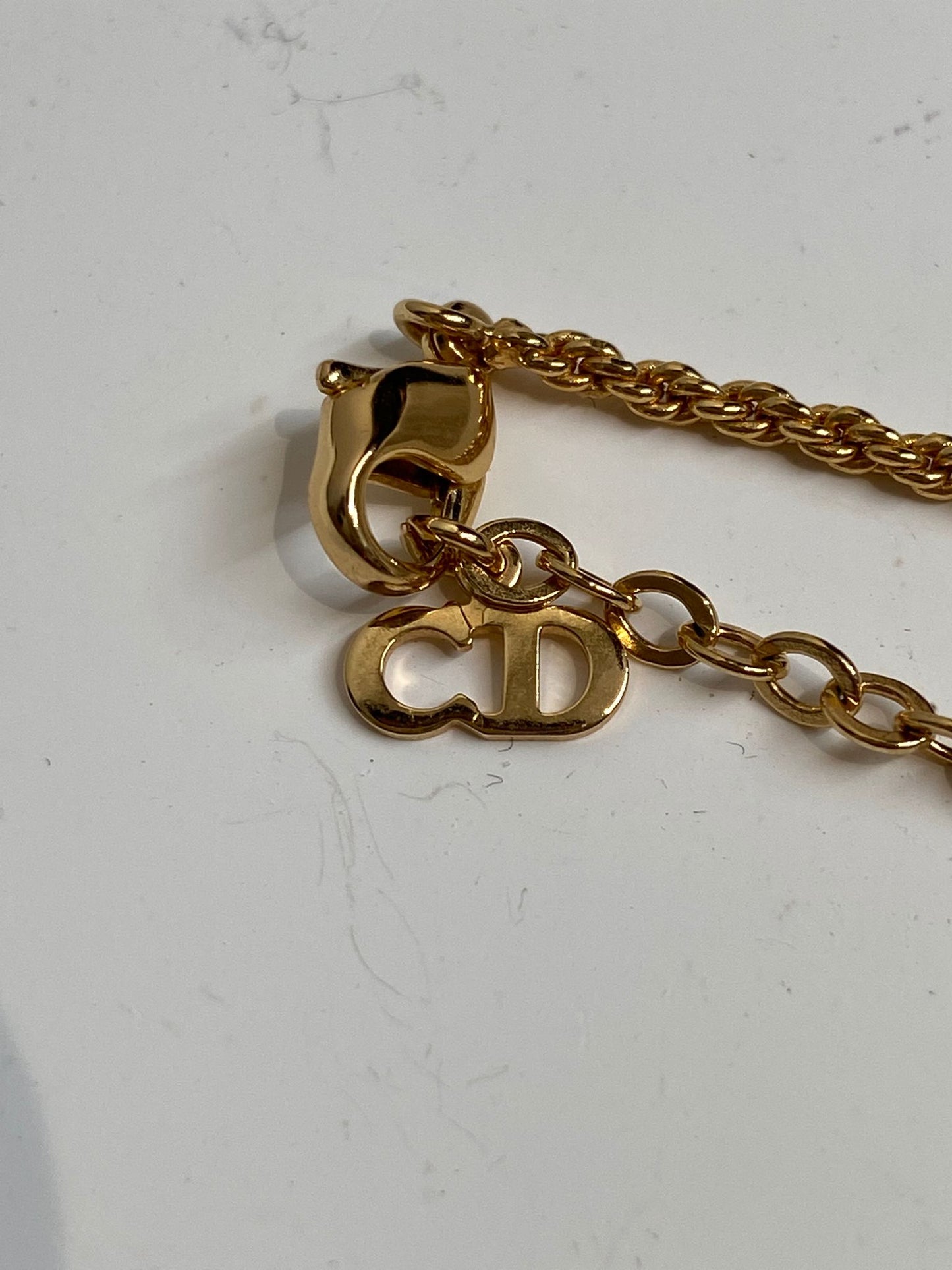 Dior 南瓜logo金色頸鏈
