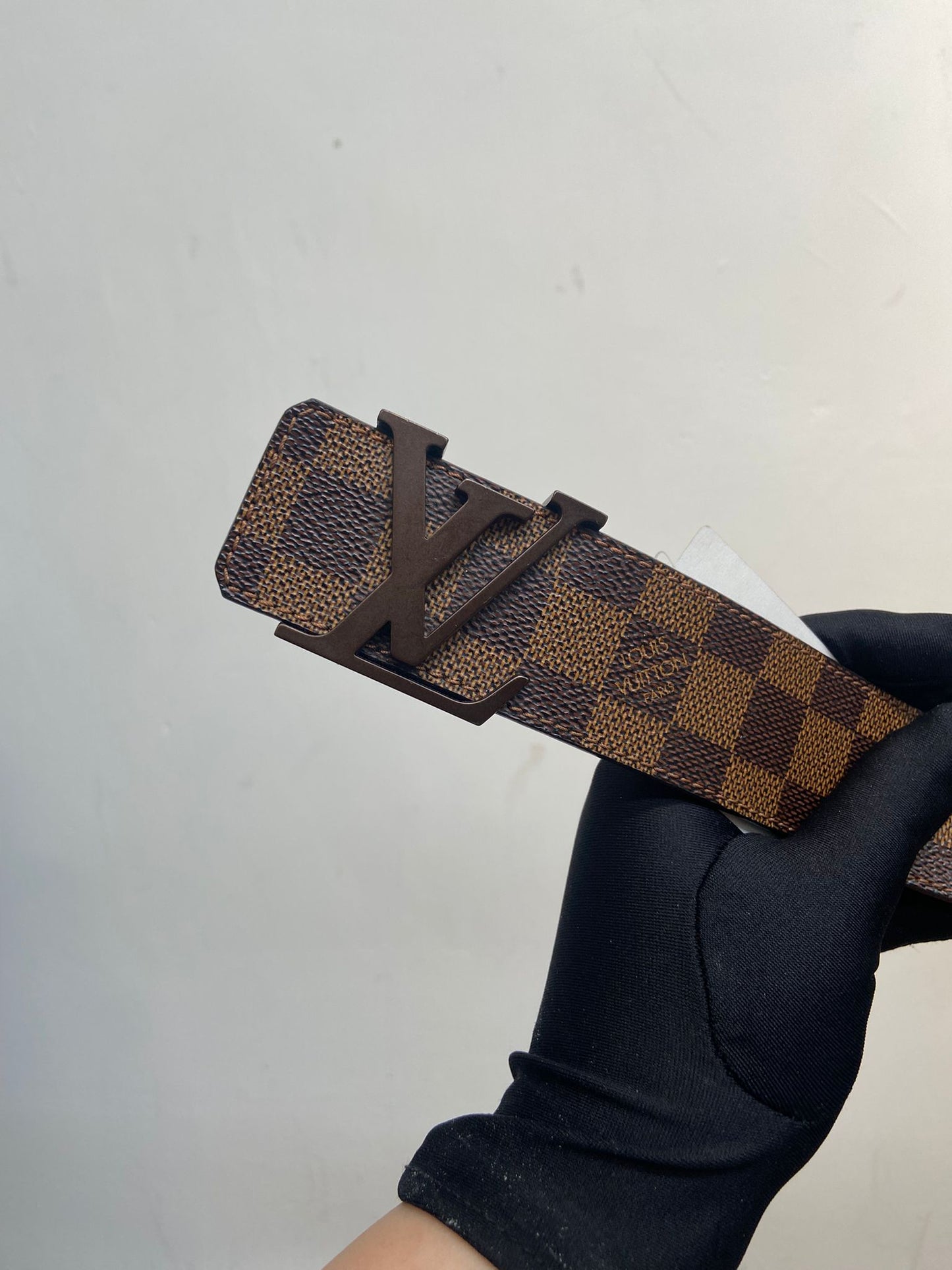 LV 啡色棋盤皮帶