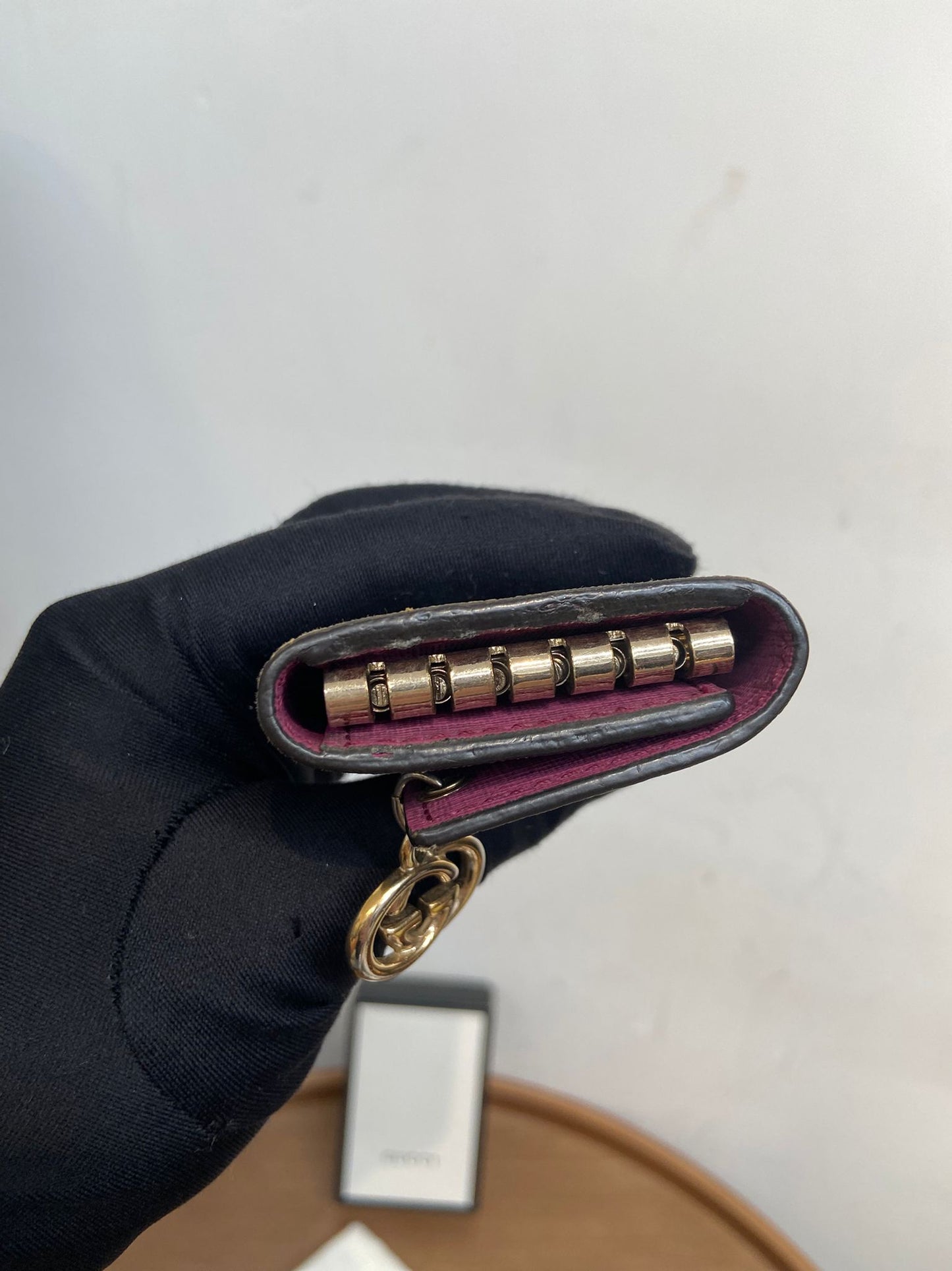 Gucci老花鎖匙包