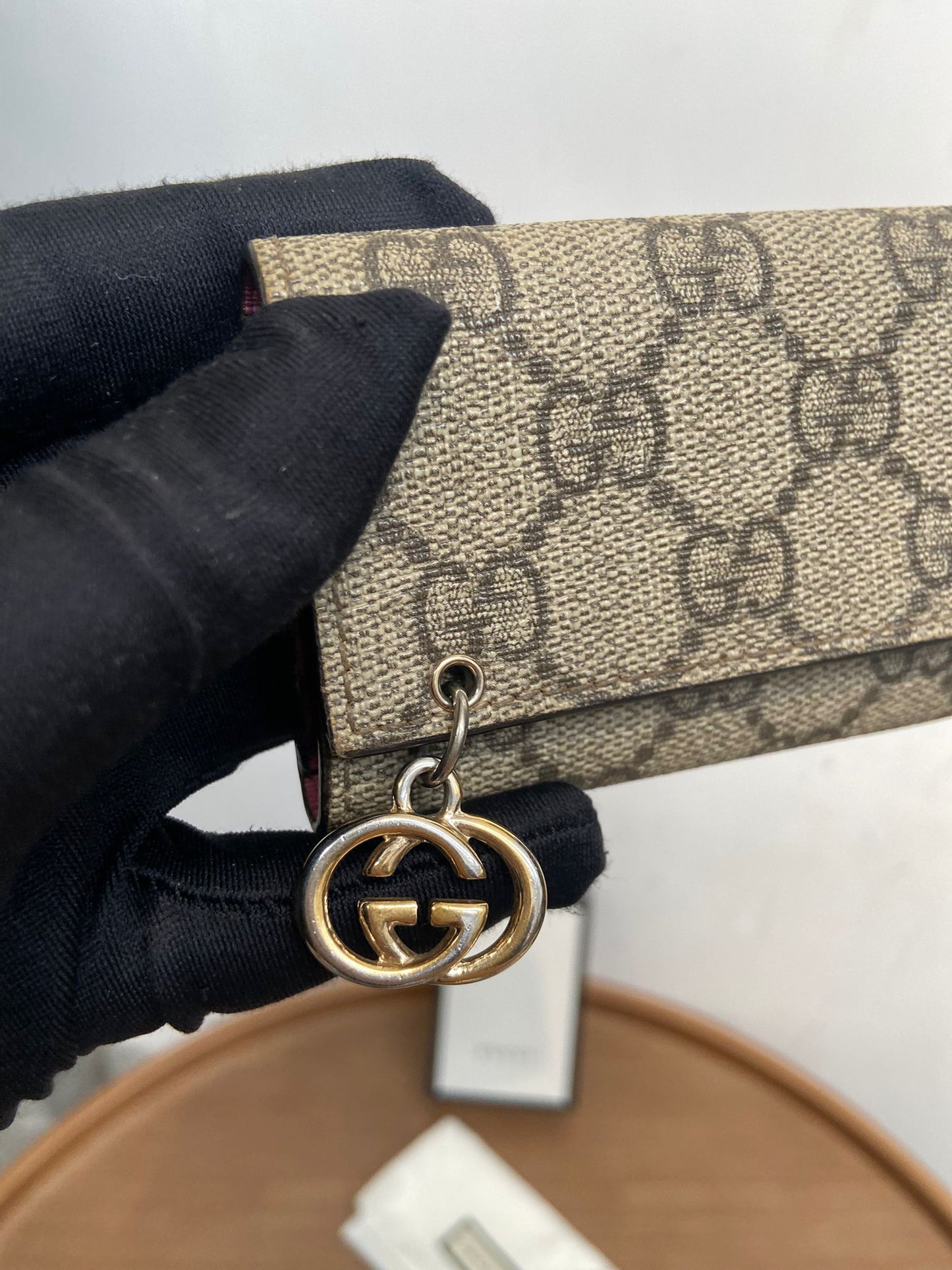Gucci老花鎖匙包