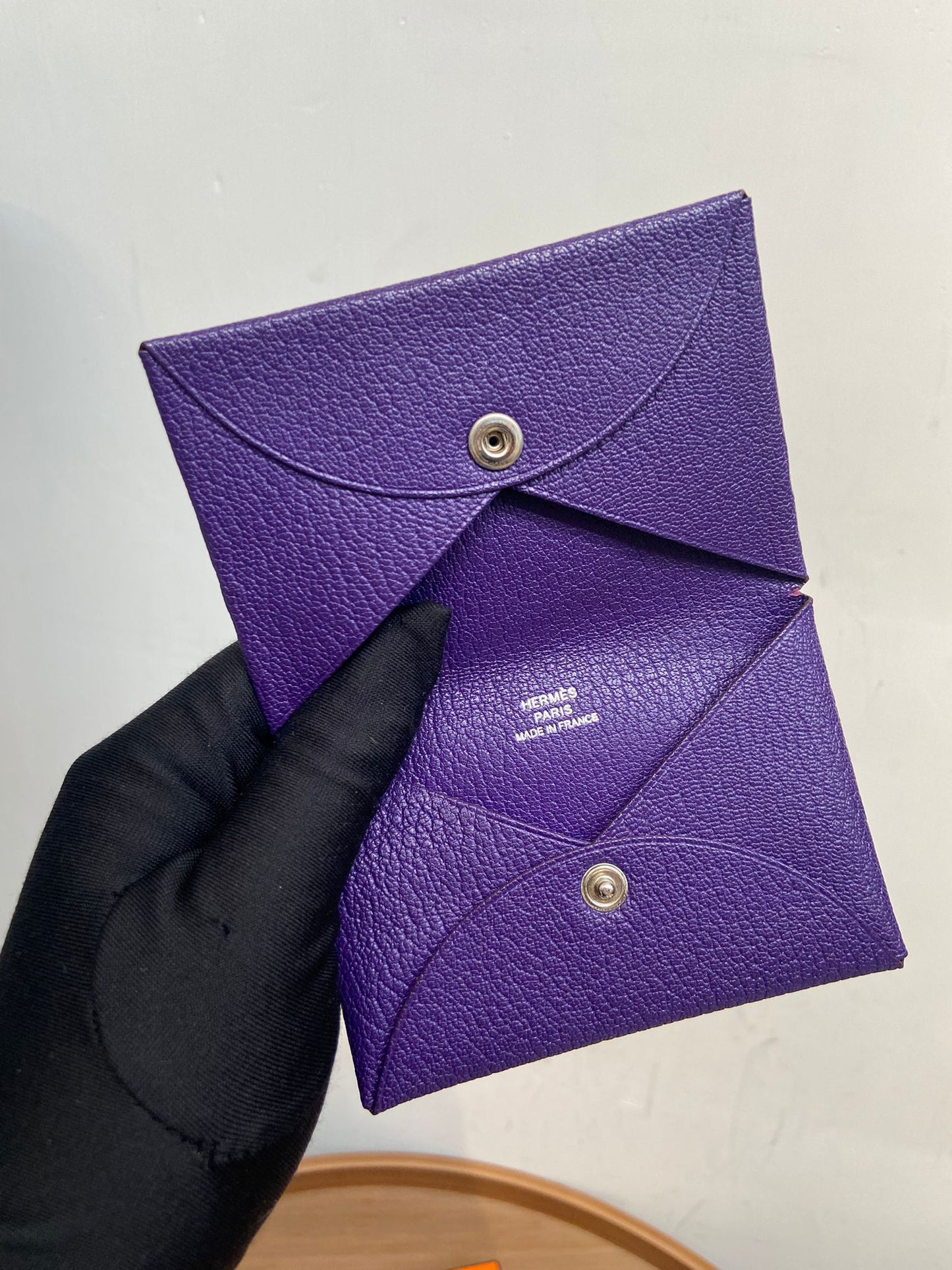 hermes calvi card holder