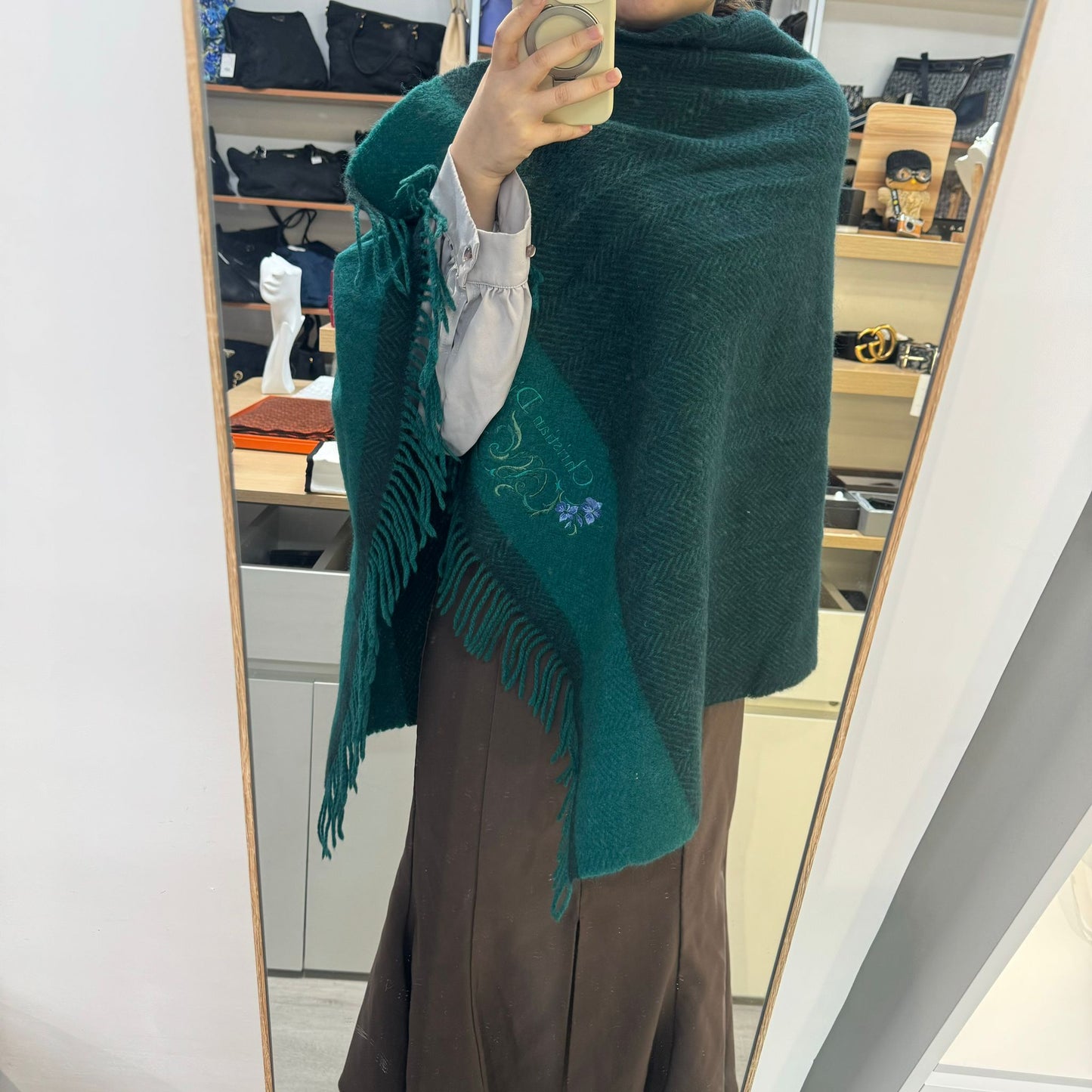 DIOR 100%羊毛披肩