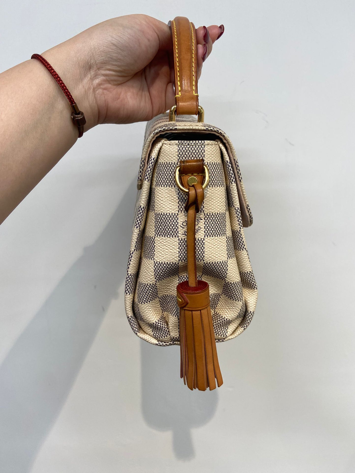 LV croisette 白棋盤兩用袋