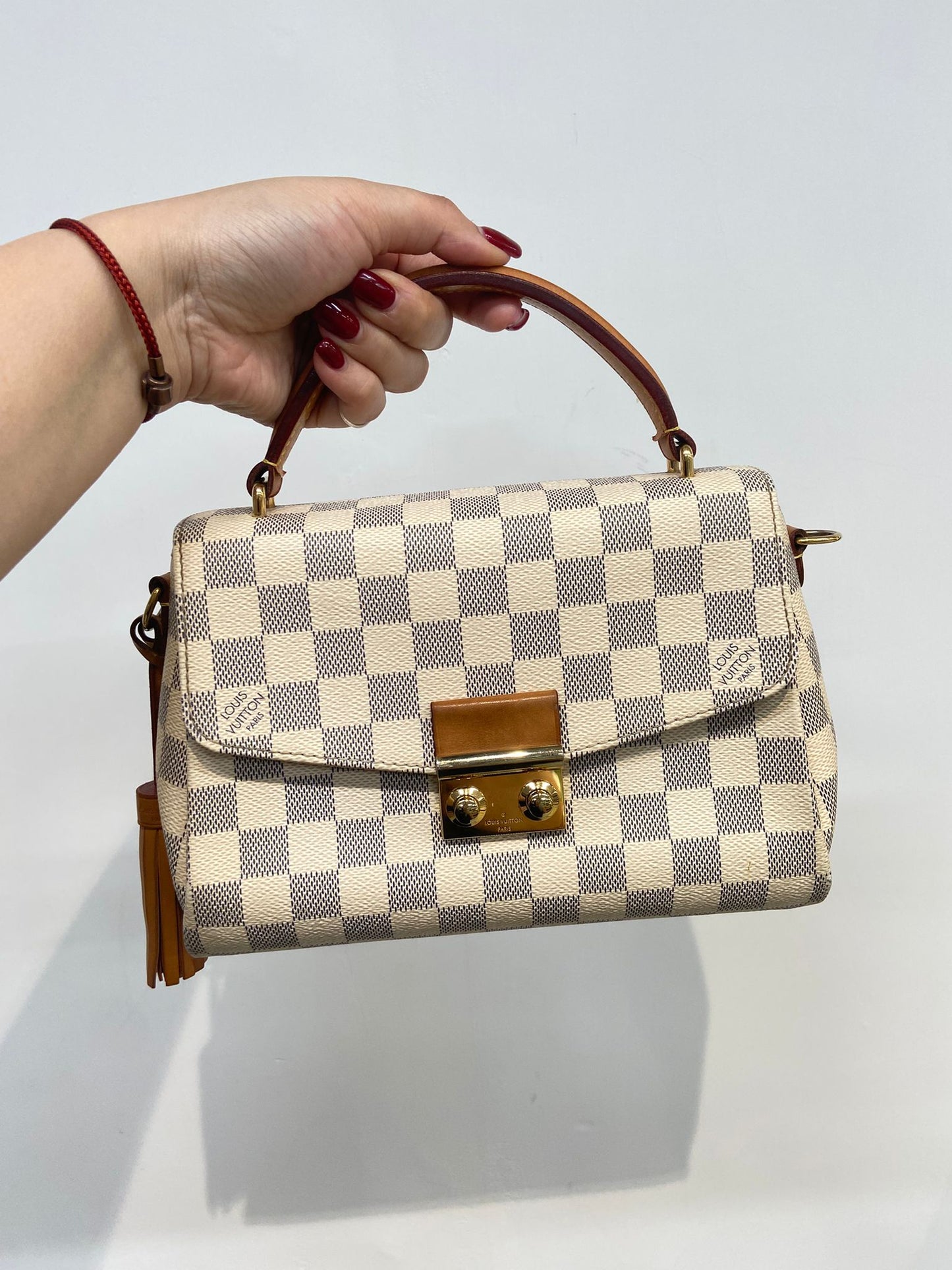 LV croisette 白棋盤兩用袋