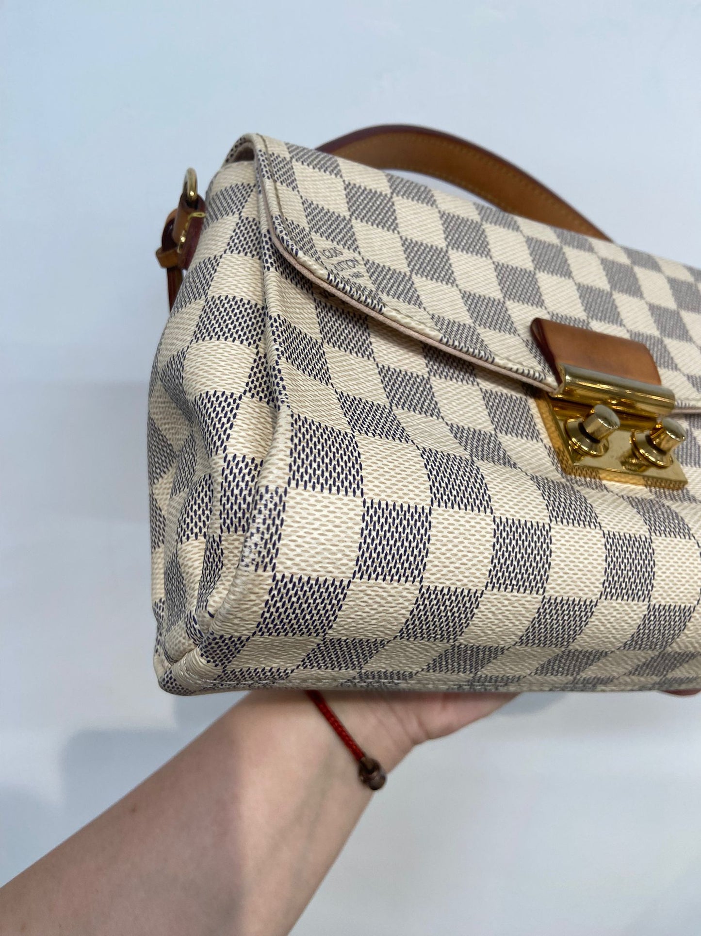 LV croisette 白棋盤兩用袋