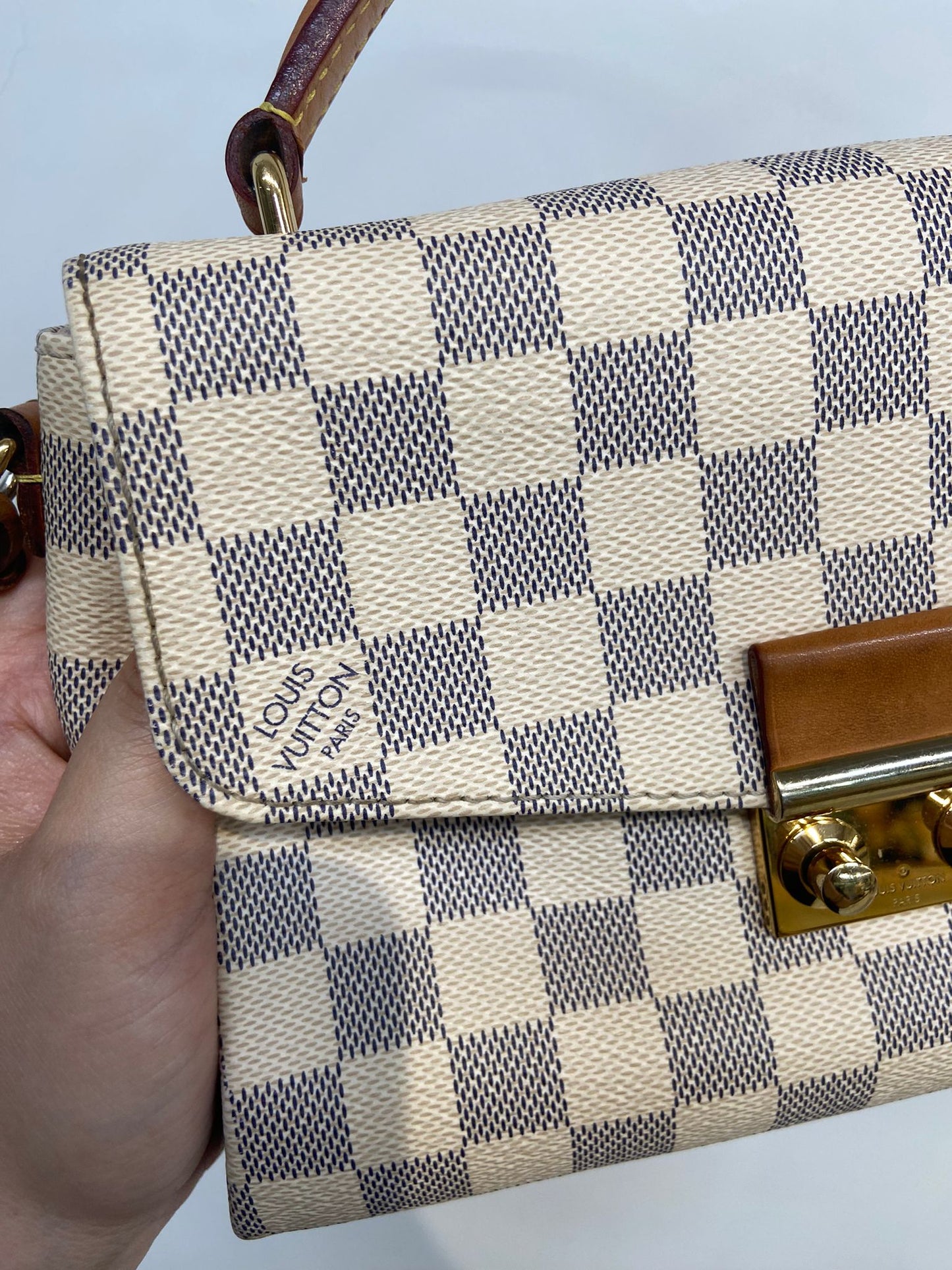 LV croisette 白棋盤兩用袋