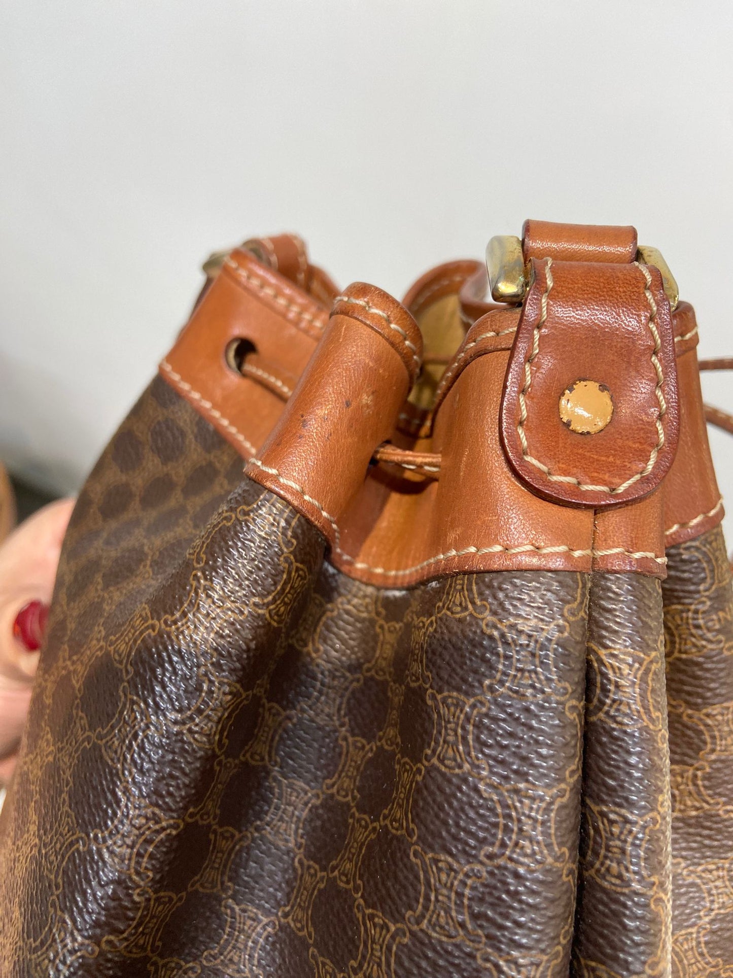 CELINE 老花斜孭水桶袋