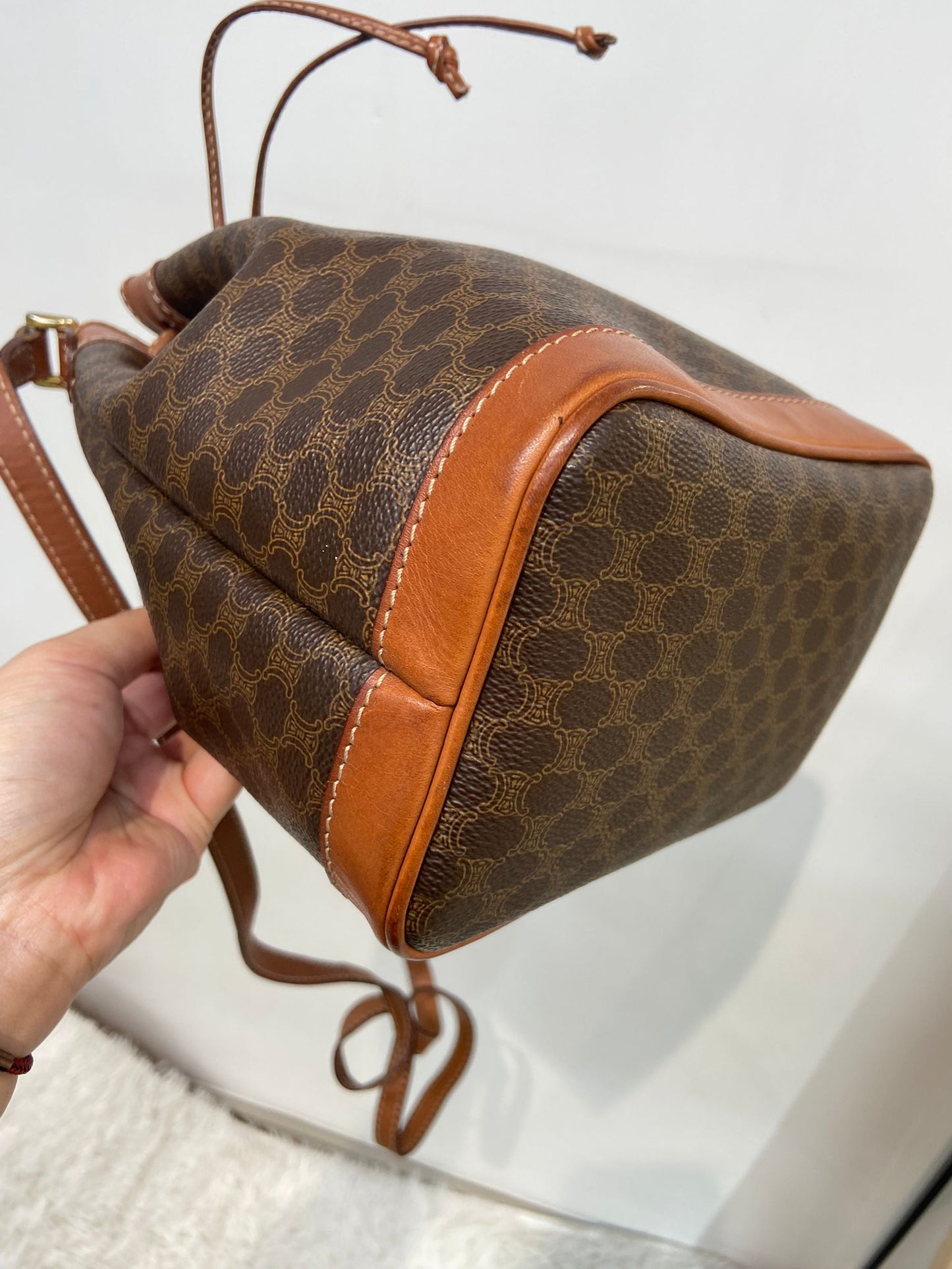 CELINE 老花斜孭水桶袋