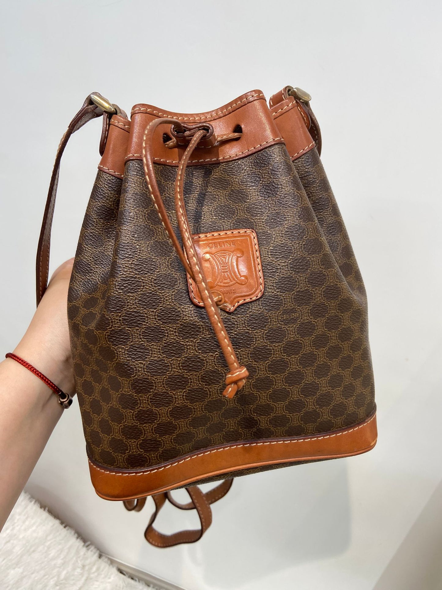 CELINE 老花斜孭水桶袋