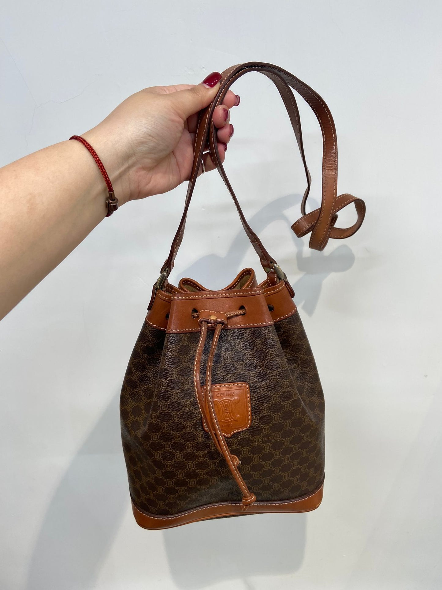 CELINE 老花斜孭水桶袋